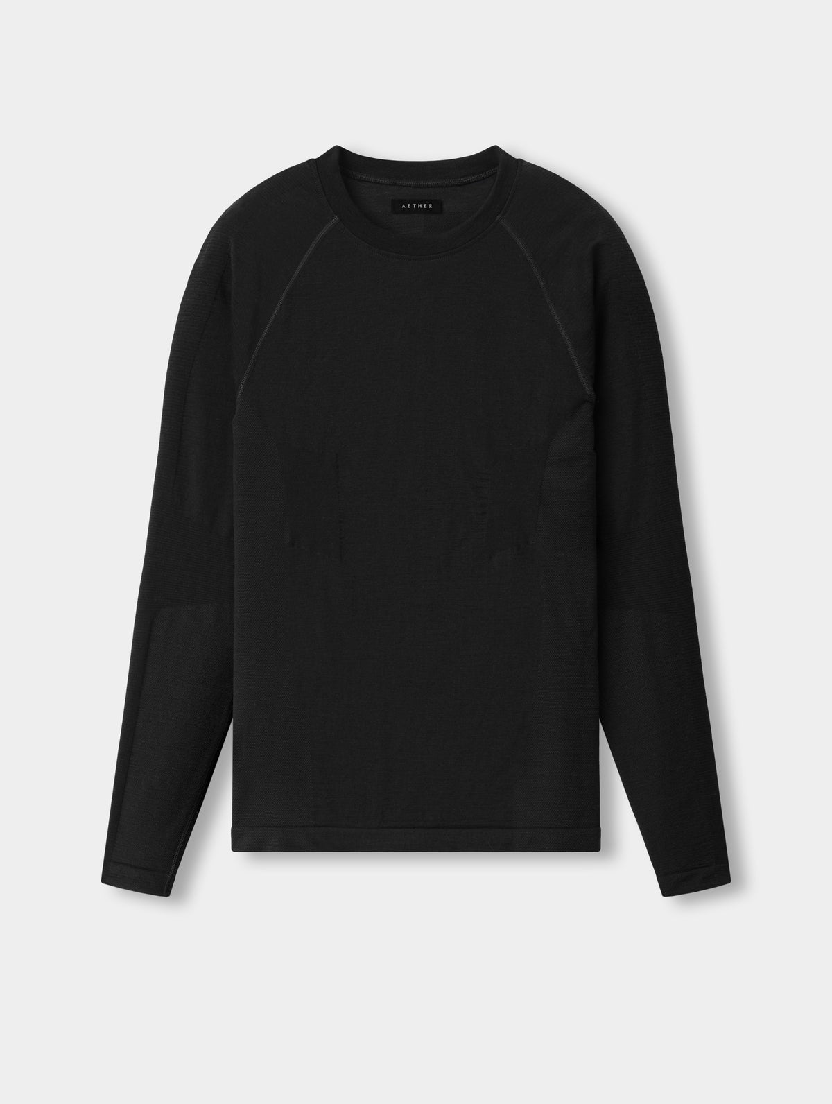 Alpine Seamless Base Layer Crew - Onyx Black