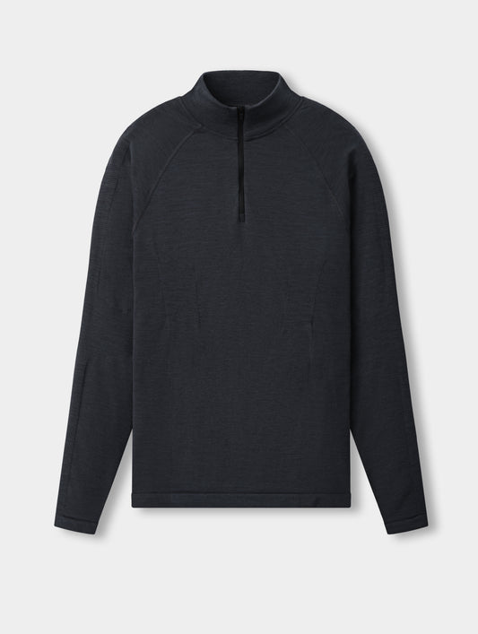 Alpine Half-Zip Seamless Base Layer - Graphite