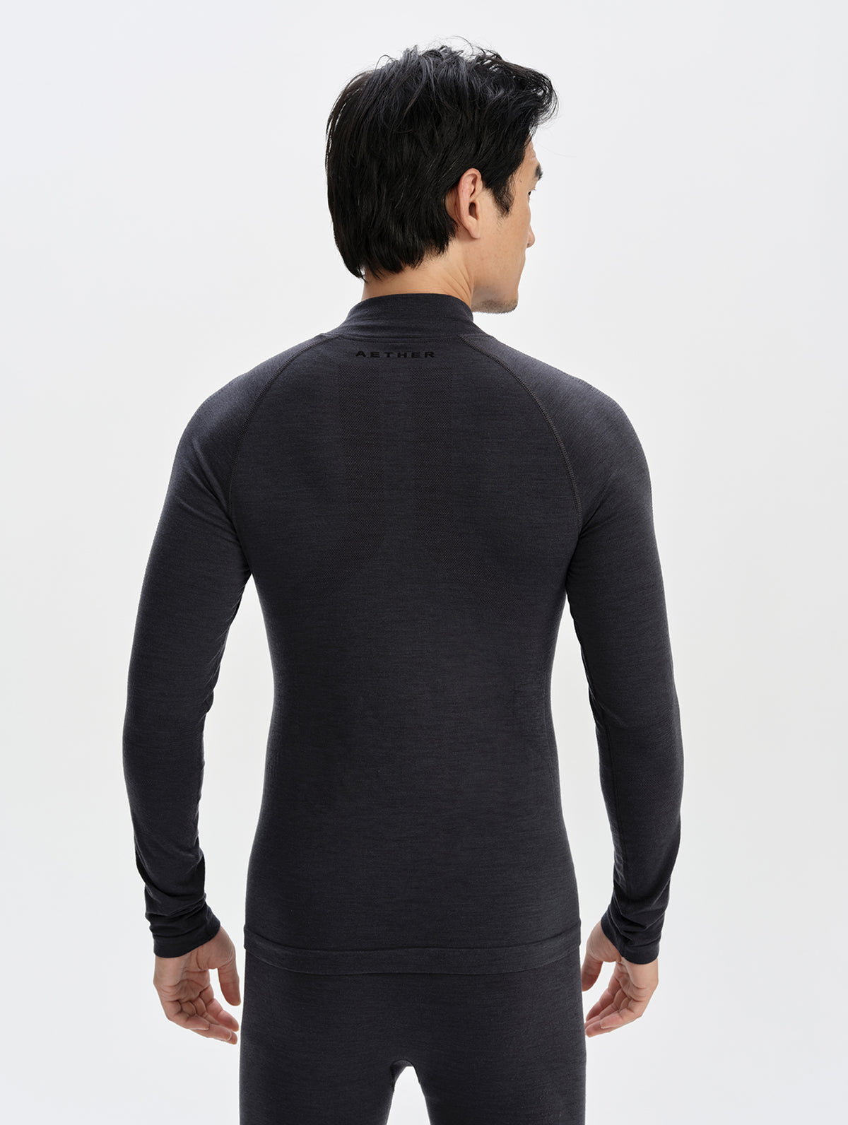 Alpine Half-Zip Seamless Base Layer - Graphite