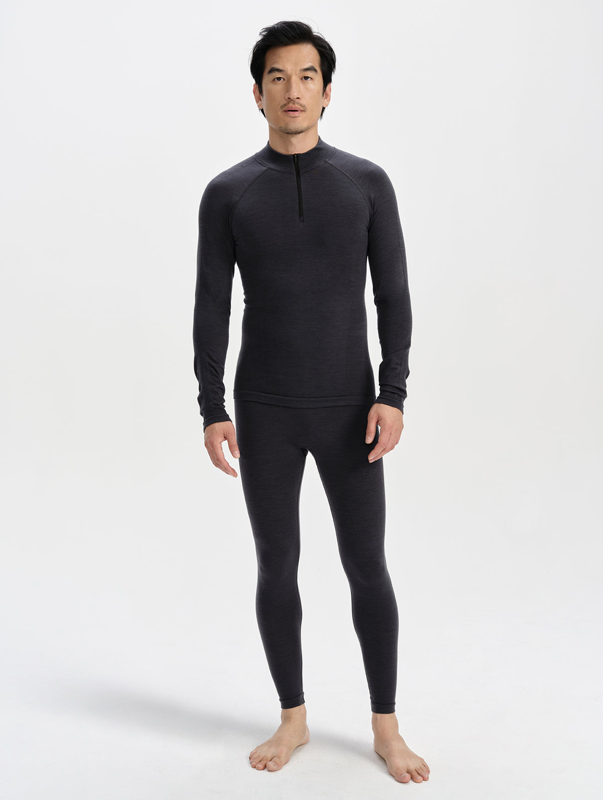 Alpine Half-Zip Seamless Base Layer - Graphite