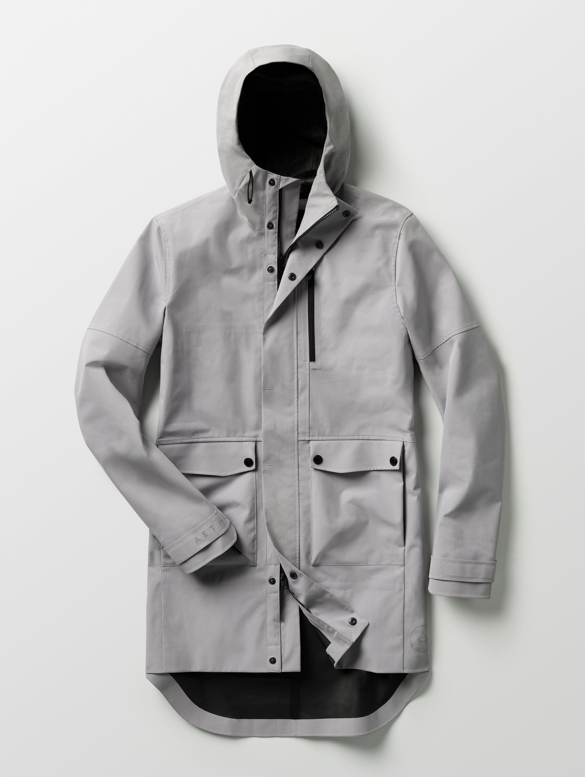 Grey men's rain jacket from AETHER Apparel