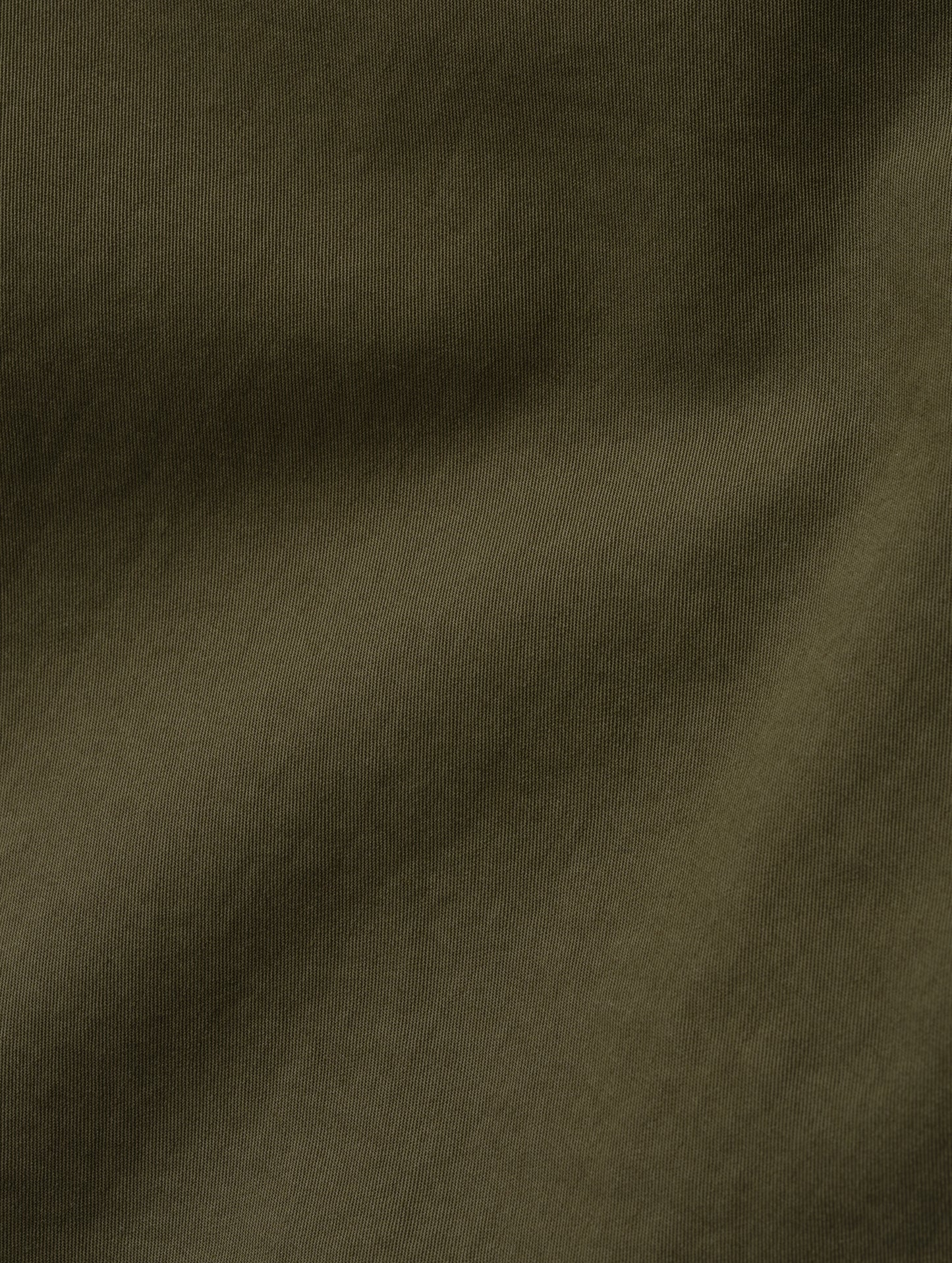 Closeup detailed view of the combed cotton construction on the Caden Work Shirt in Cadet from AETHER Apparel.