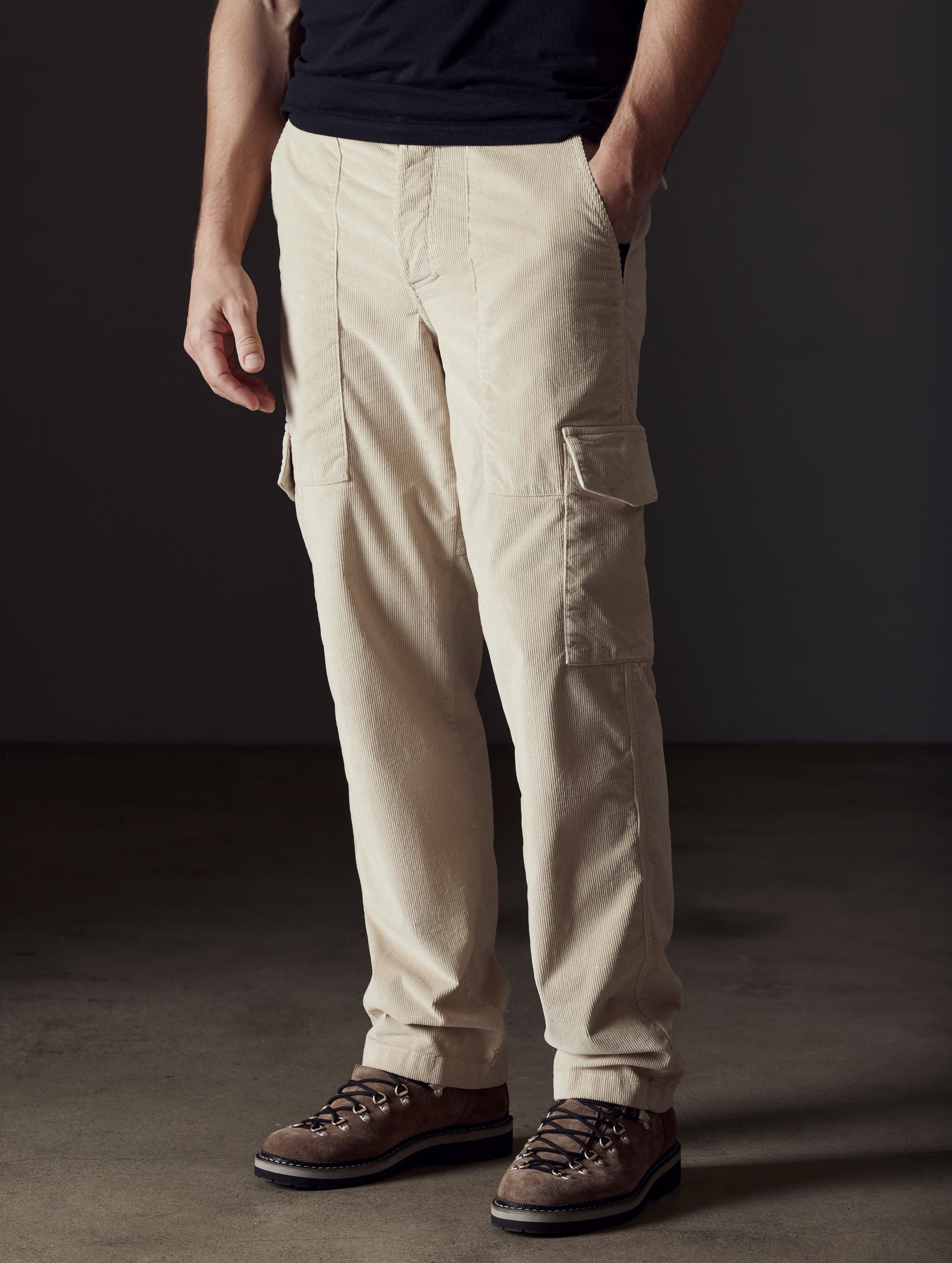 beige corduroy pant from AETHER Apparel