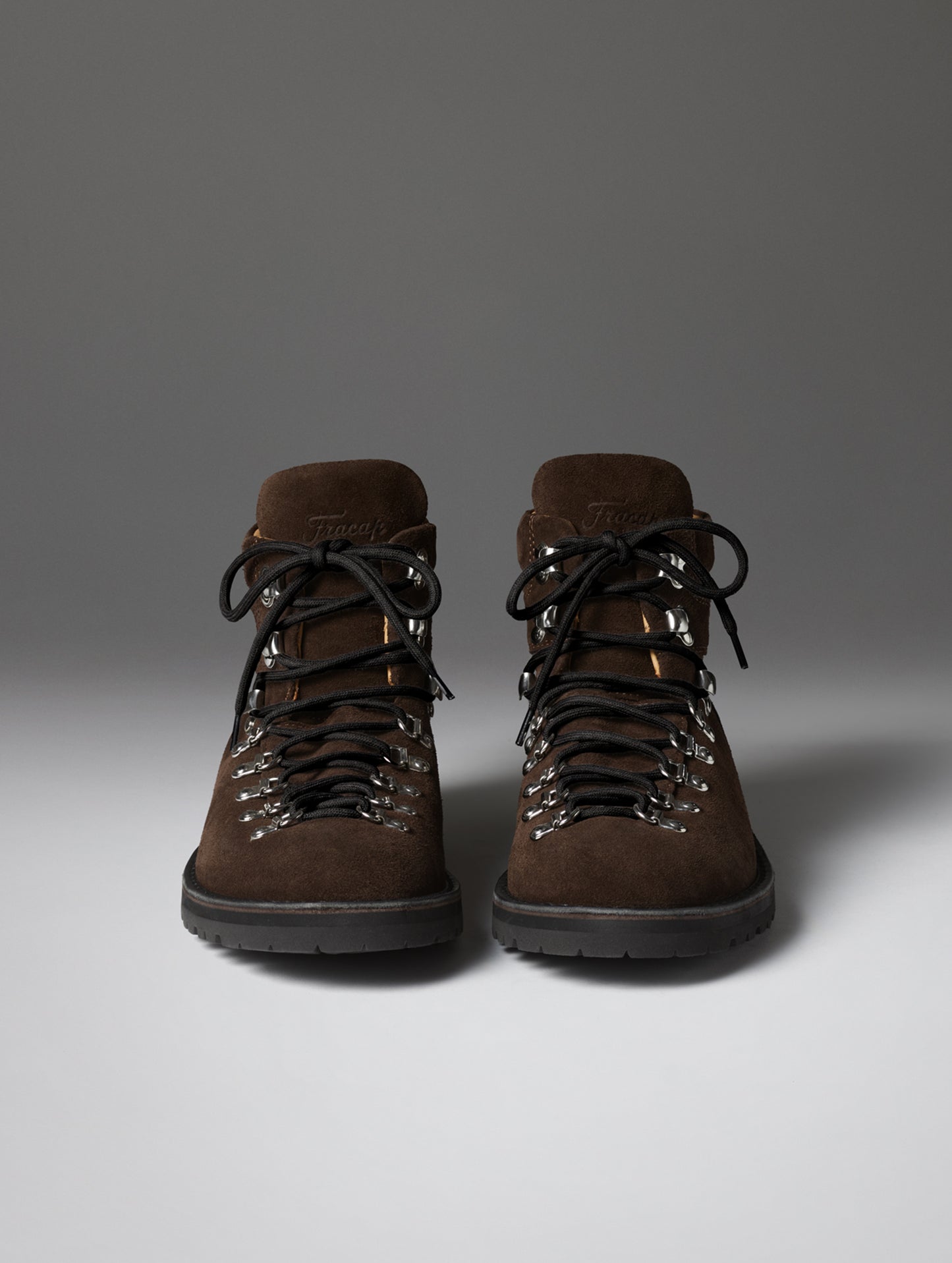 Front view of the men's Dolomite Boot in Espresso Brown from AETHER Apparel.