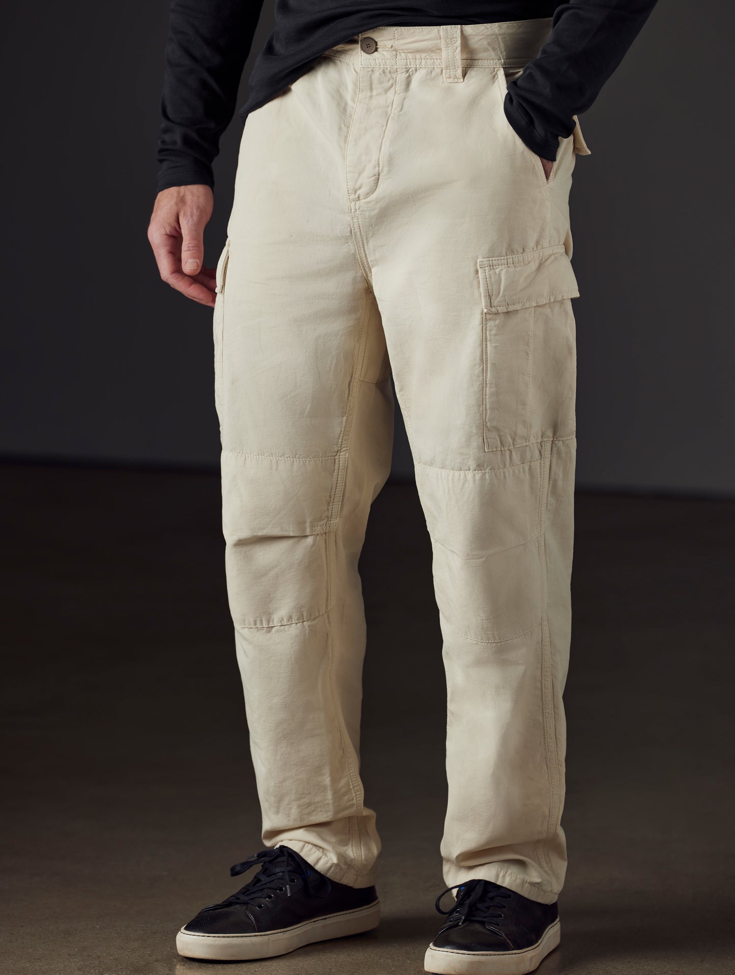 beige fatigue pants from AETHER Apparel