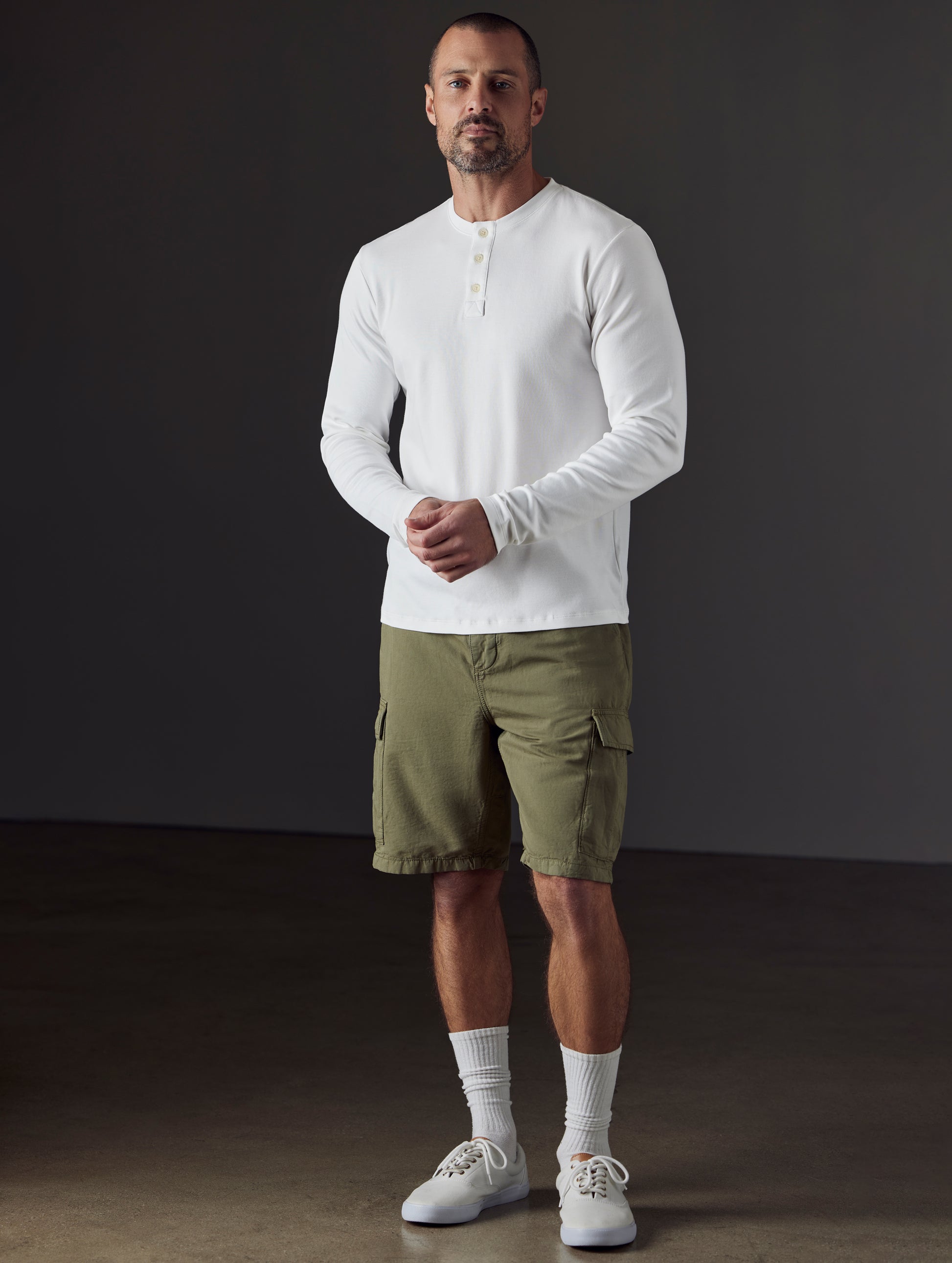 green fatigue shorts from AETHER Apparel