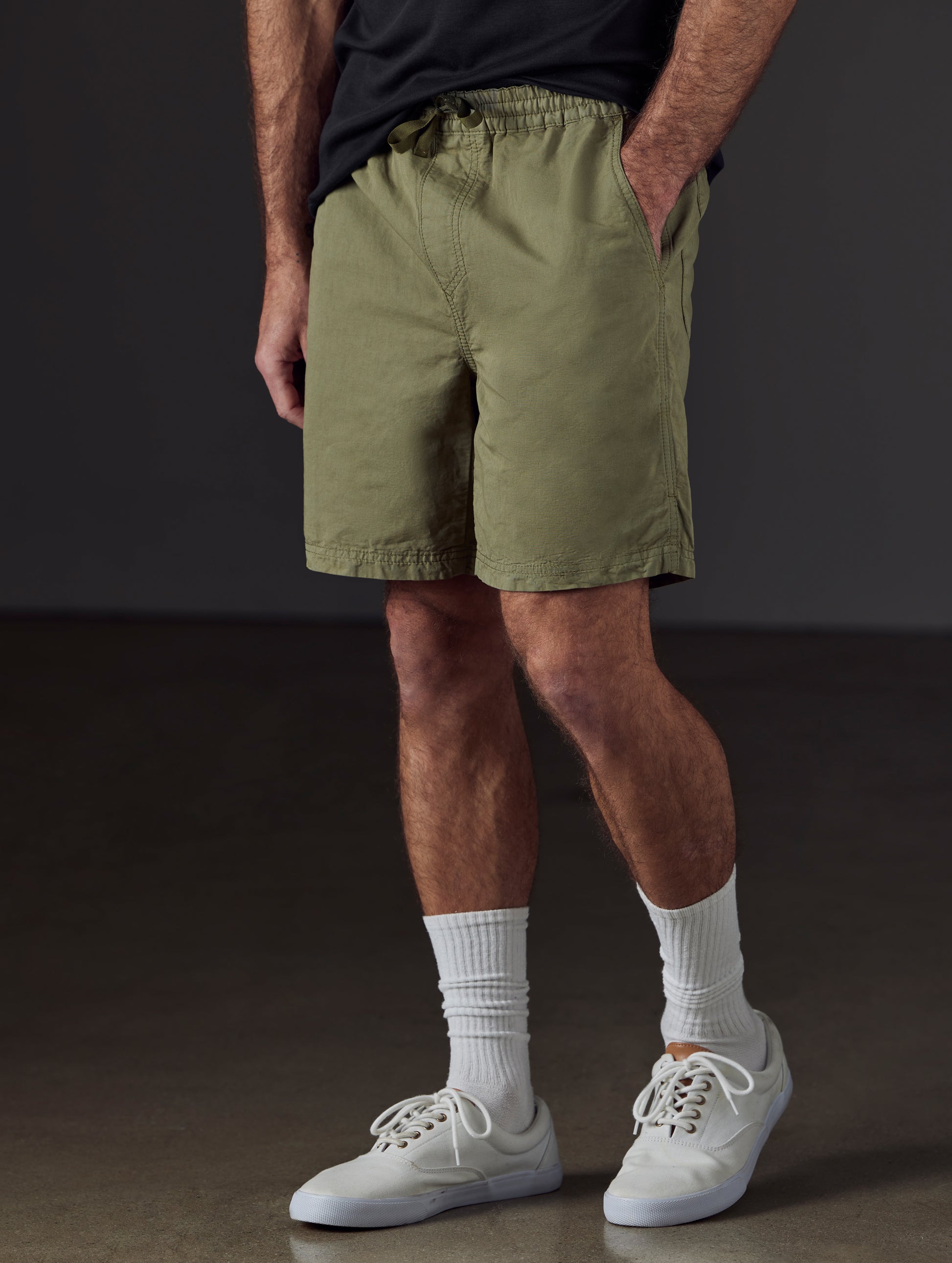 green fatigue short from AETHER Apparel