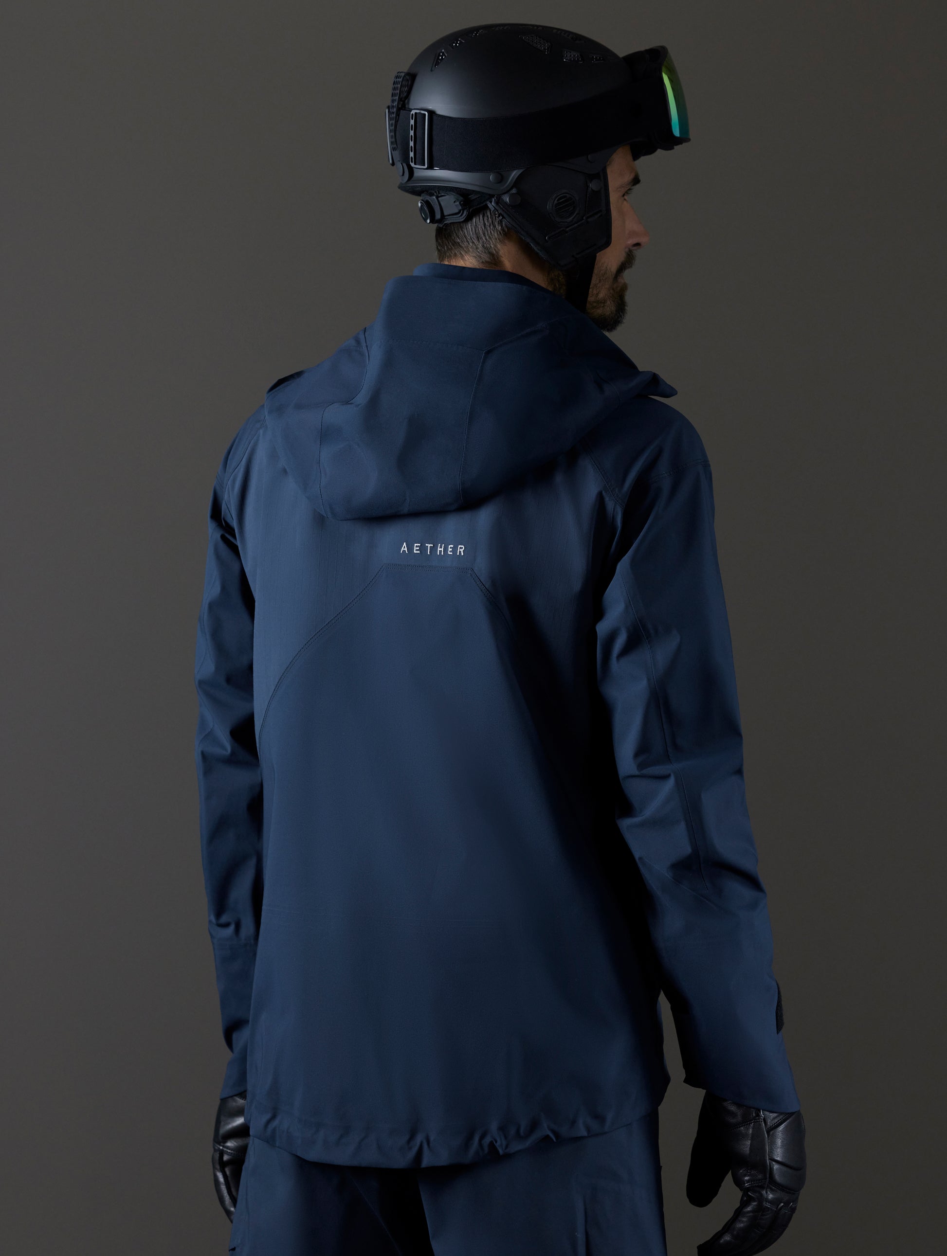 Men's blue snow shell from AETHER Apparel