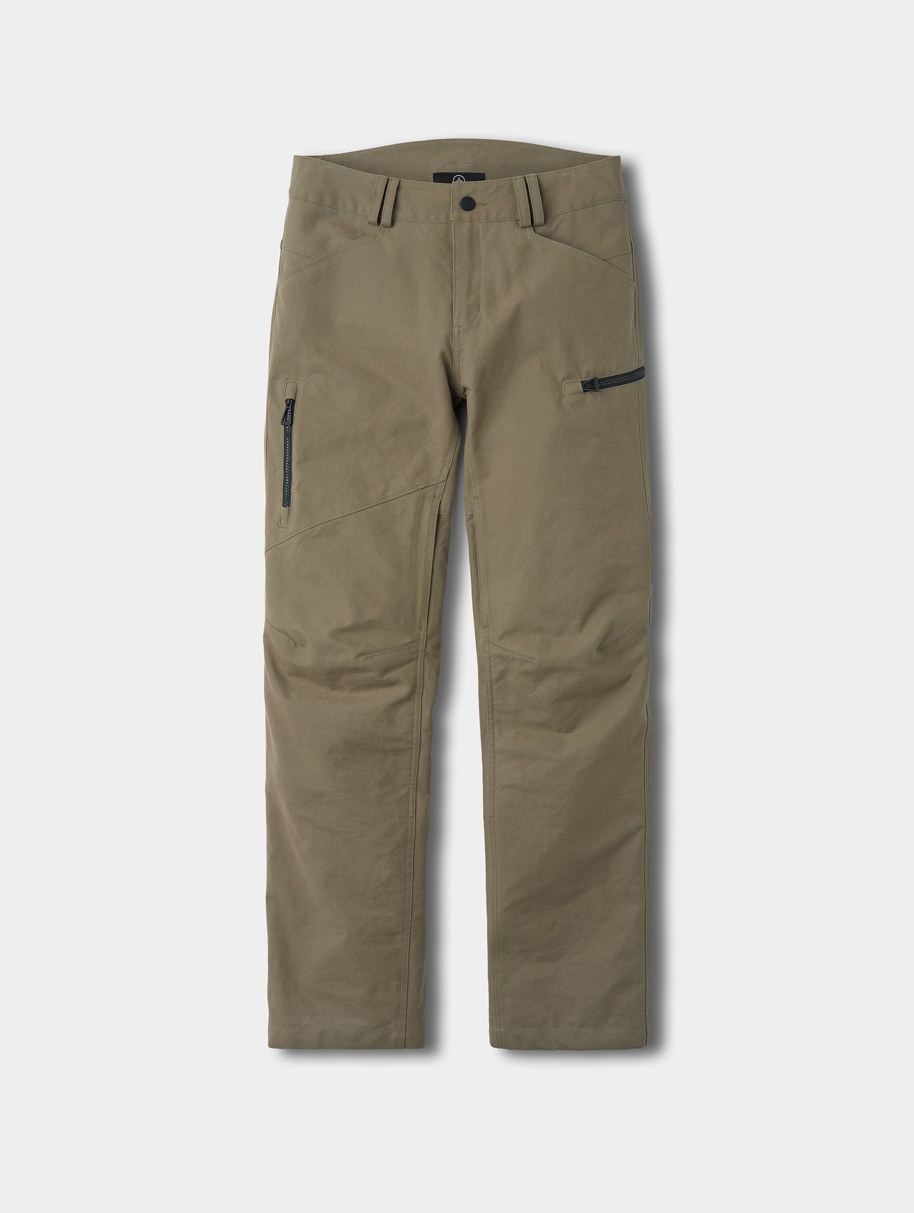 Flat lay view of the Mojave Motorcycle Pant 2.0 in Stone Brown from AETHER Apparel.