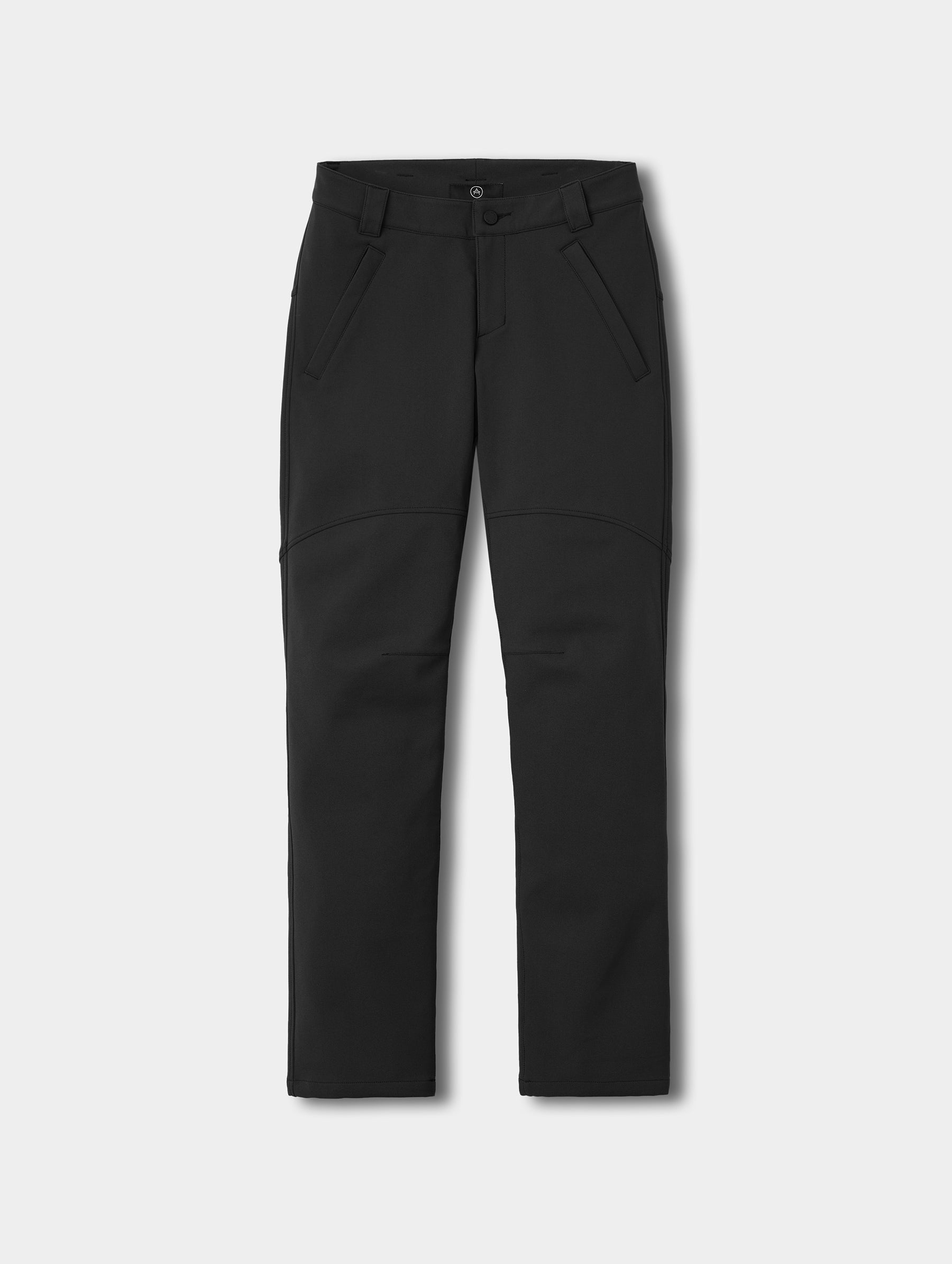 Flat lay view of the Ramble Motorcycle Pant 3.0 in Onyx Black from AETHER Apparel.