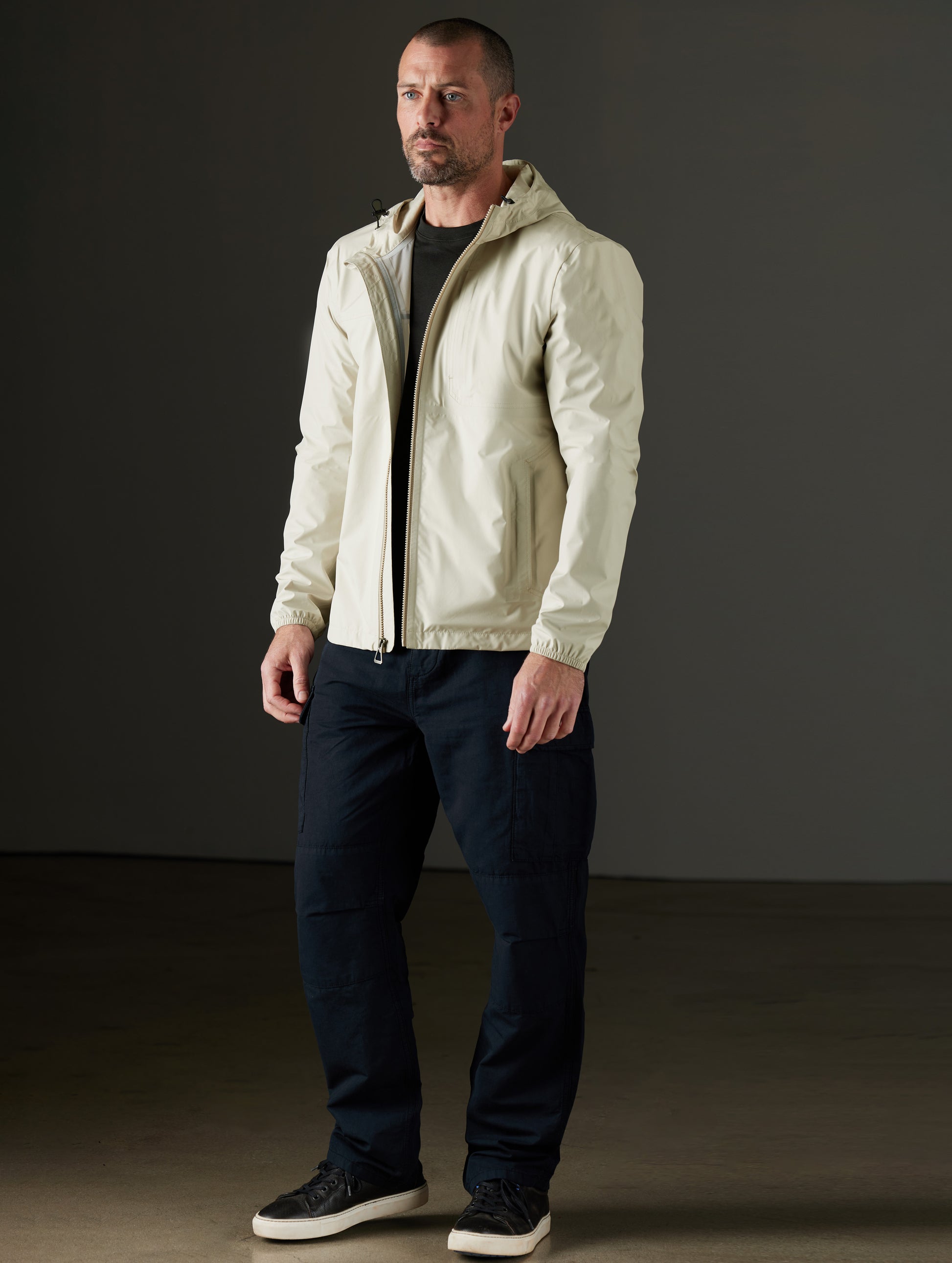 man wearing beige jacket from AETHER Apparel