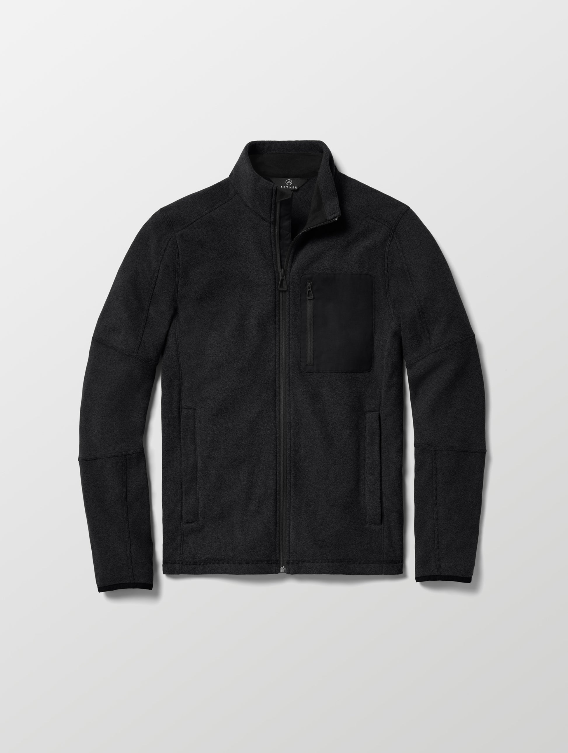 Sutherlin Full-Zip in Onyx Black from AETHER Apparel.