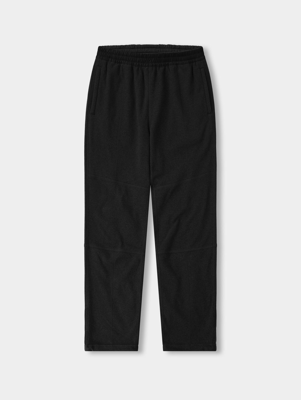 Flat lay of the Sutherlin Pant in Onyx Black from AETHER Apparel.