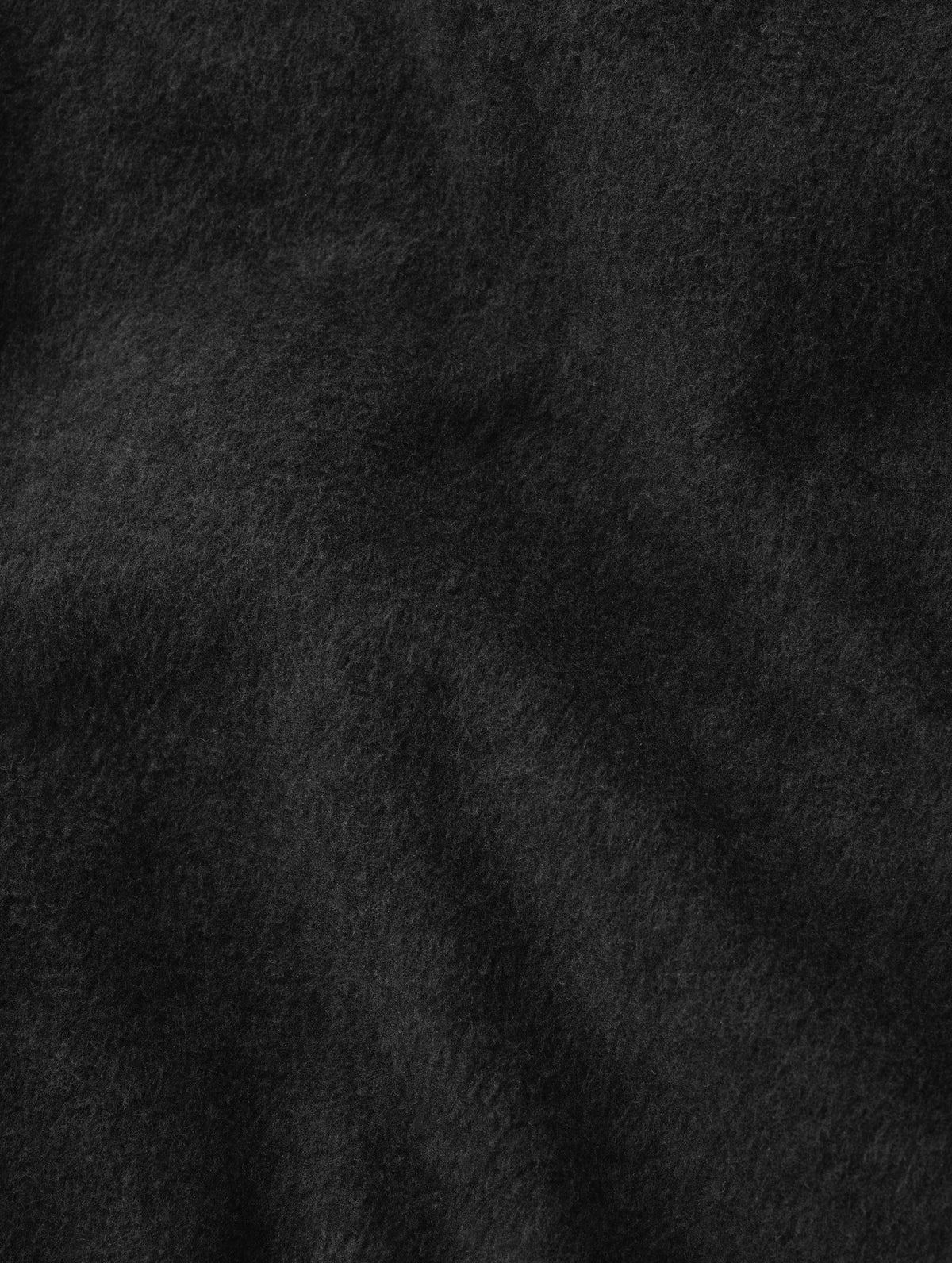 Closeup detailed view of the micro fleece construction on the Sutherlin Pant in Onyx Black from AETHER Apparel.