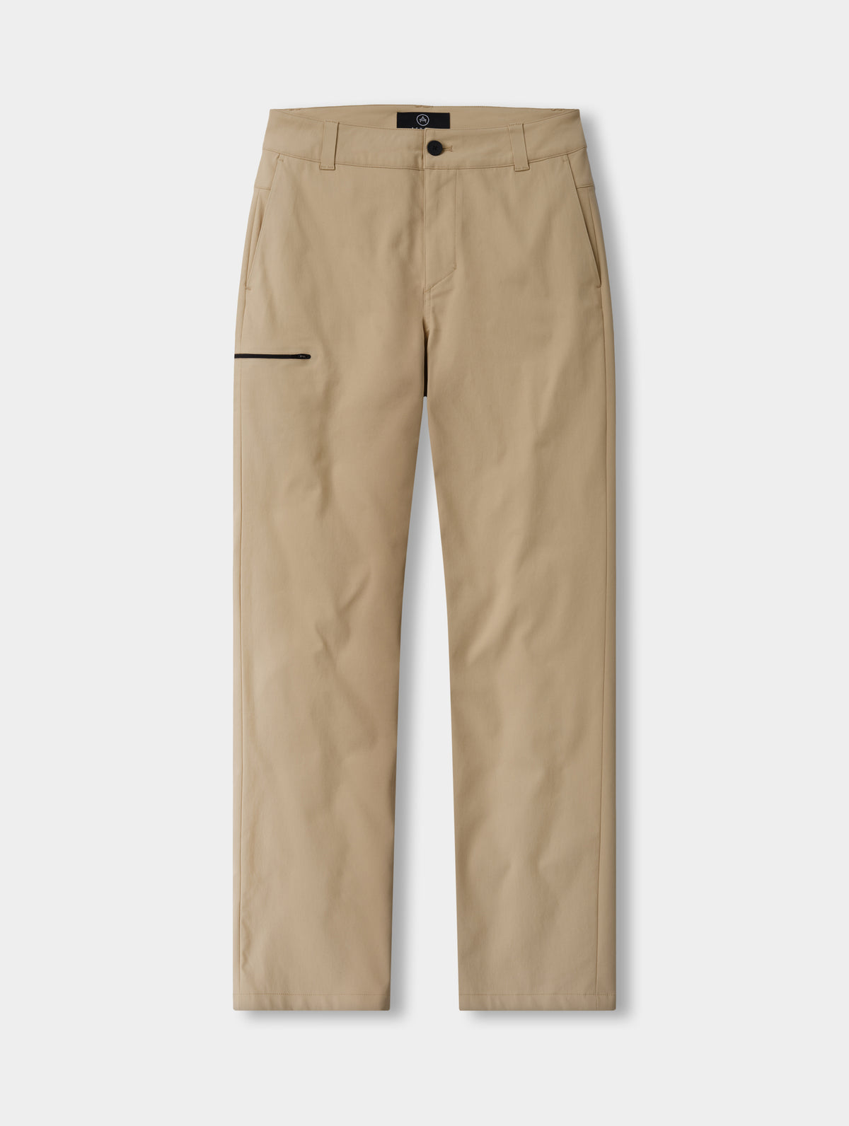 Flat lay view of the Walden Tech Pant in Desert Tan from AETHER Apparel. 