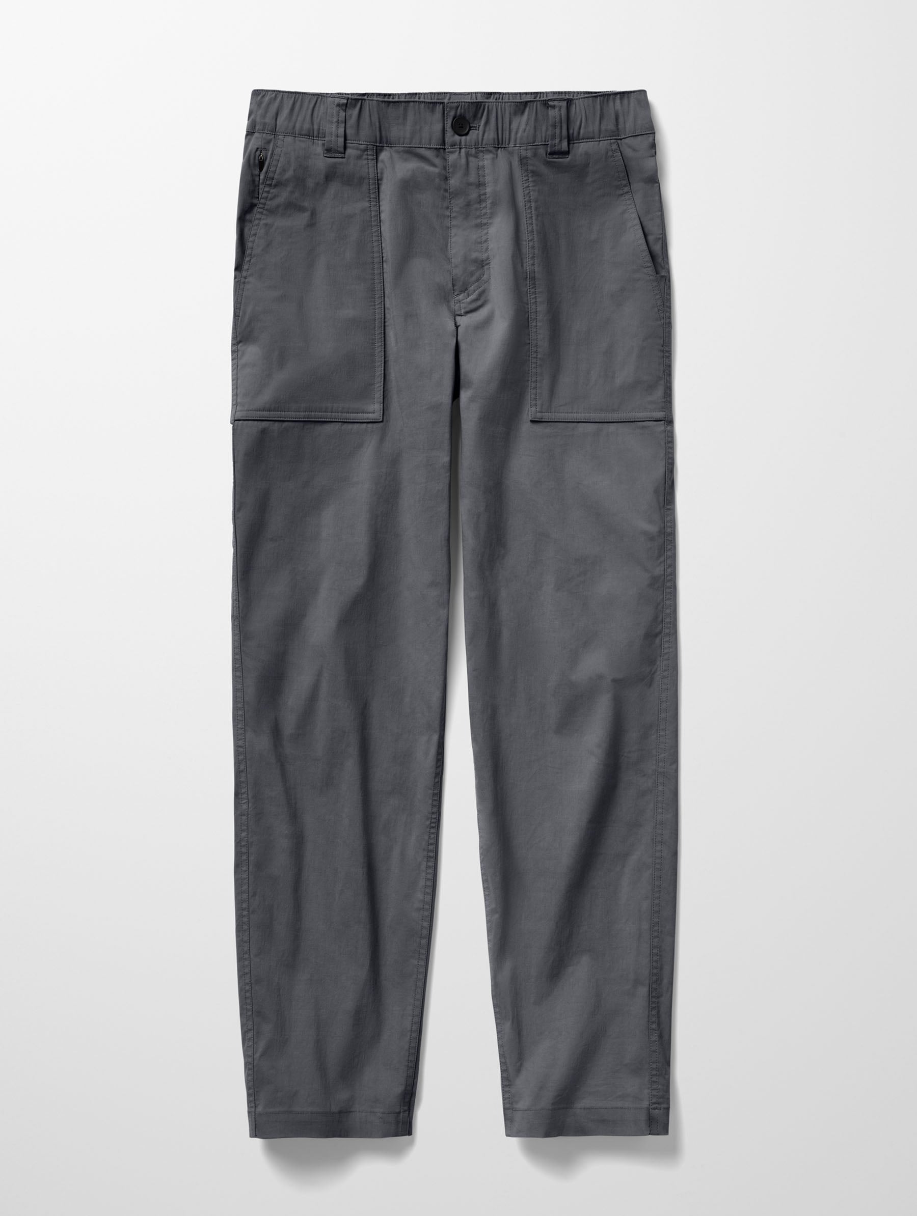 Flat lay image of the Zermatt Hiking Pant in Graphite from AETHER Apparel.
