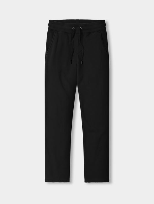 Flat lay view of the Rylan Sweat Pant in Onyx Black from AETHER Apparel. 