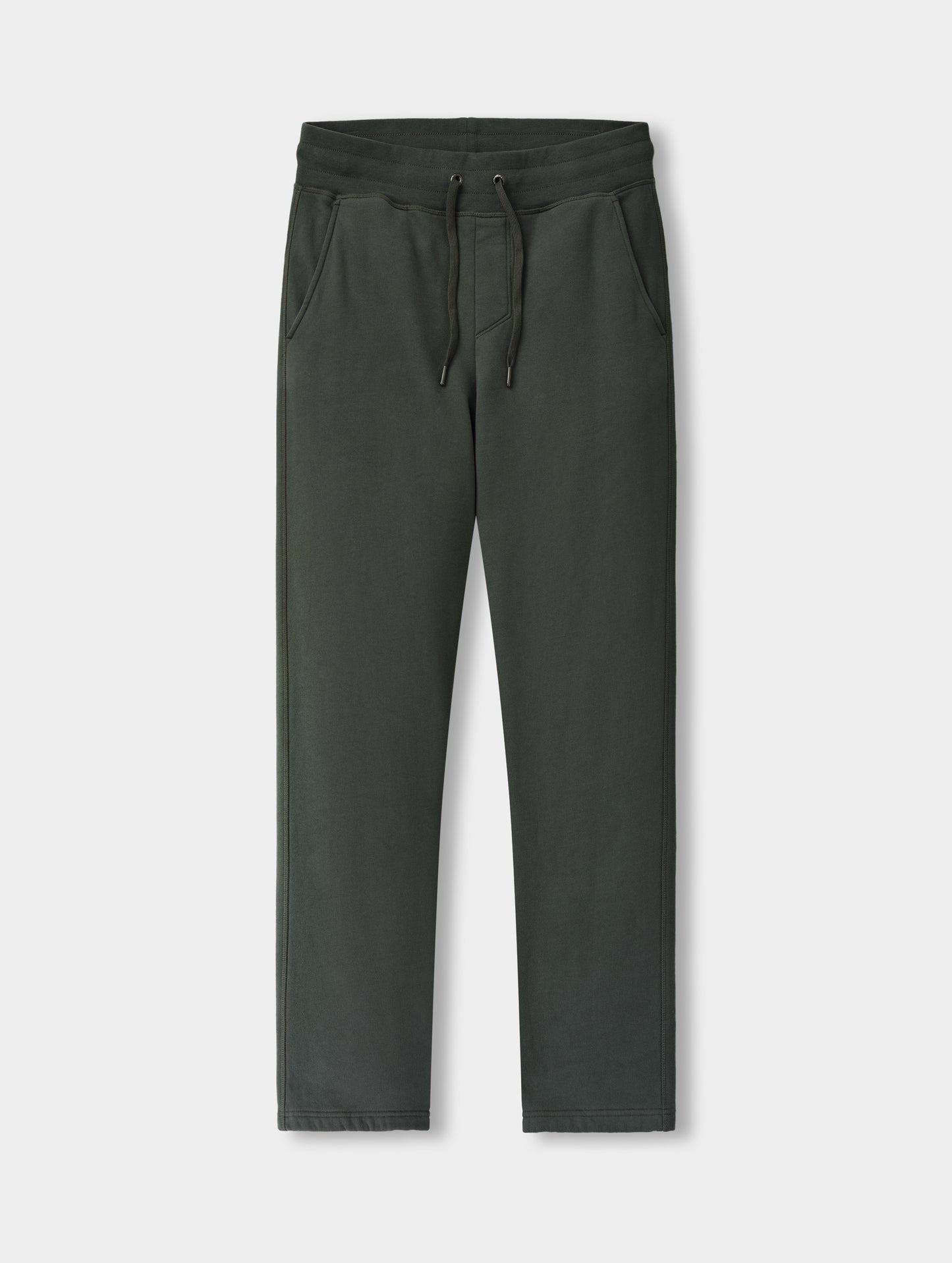 Flat lay view of the Rylan Sweat Pant in Saville Green from AETHER Apparel. 