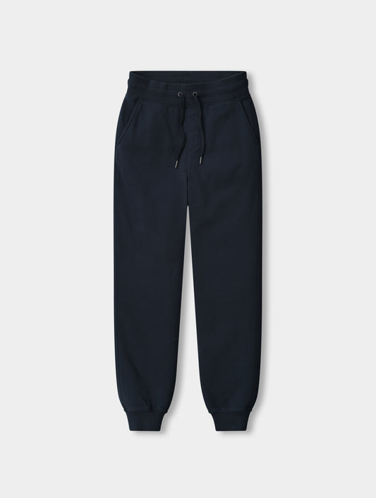 Flat lay view of the Rylan Cuffed Sweatpant in Total Eclipse from AETHER Apparel.