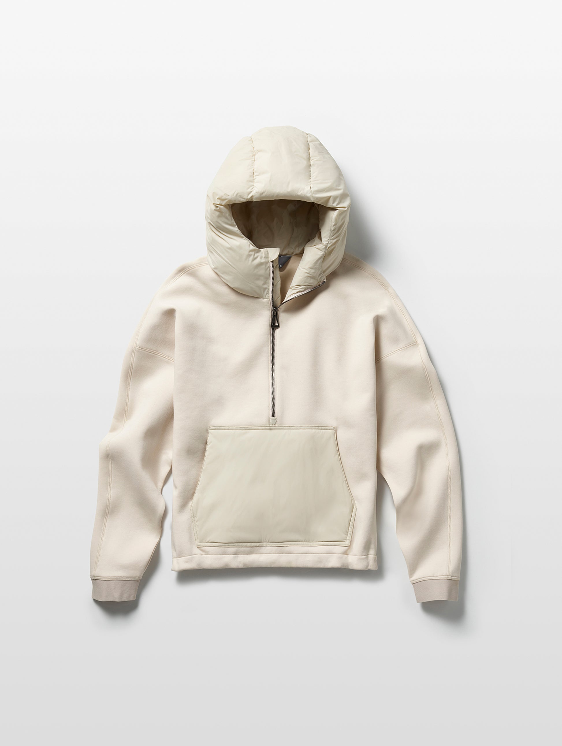 Beige Align Hooded Anorak from AETHER Apparel.