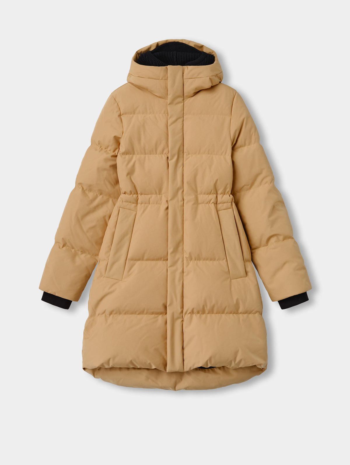Aria Down Long Parka - Latte Brown