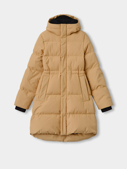 Aria Down Long Parka - Latte Brown