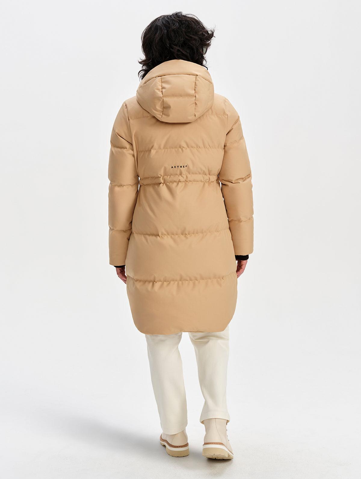 Aria Down Long Parka - Latte Brown