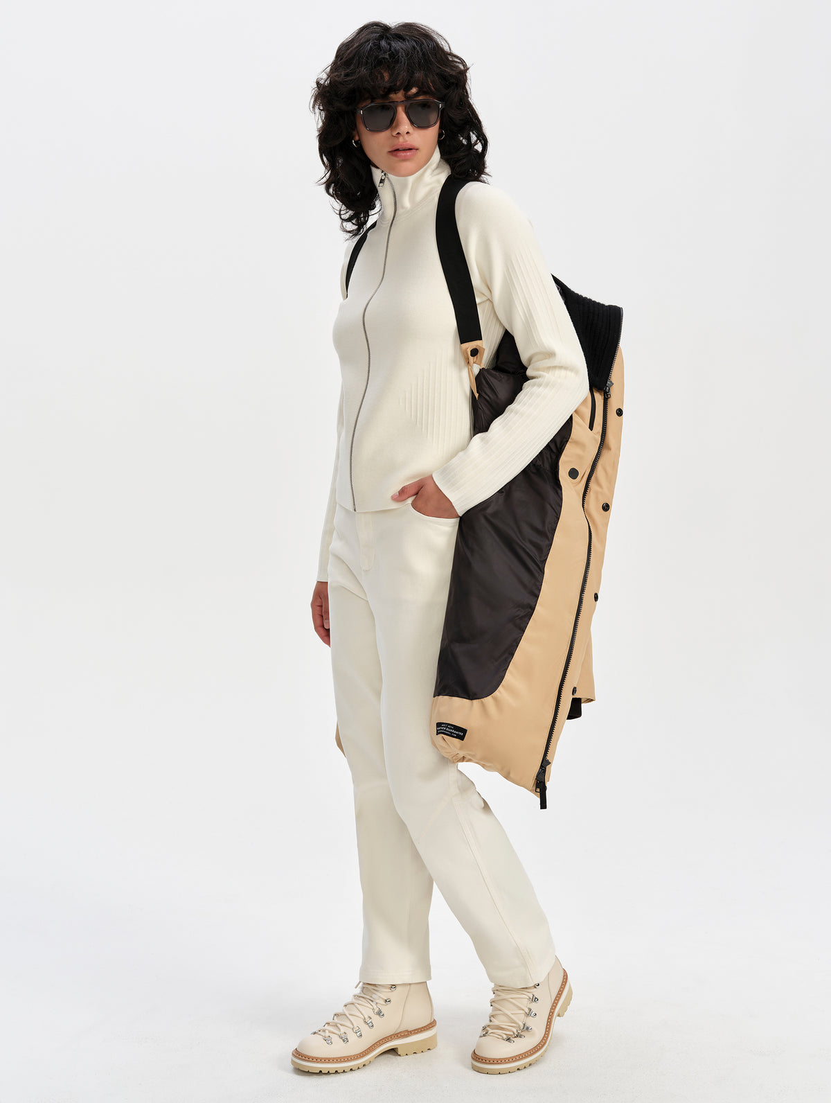Aria Down Long Parka - Latte Brown
