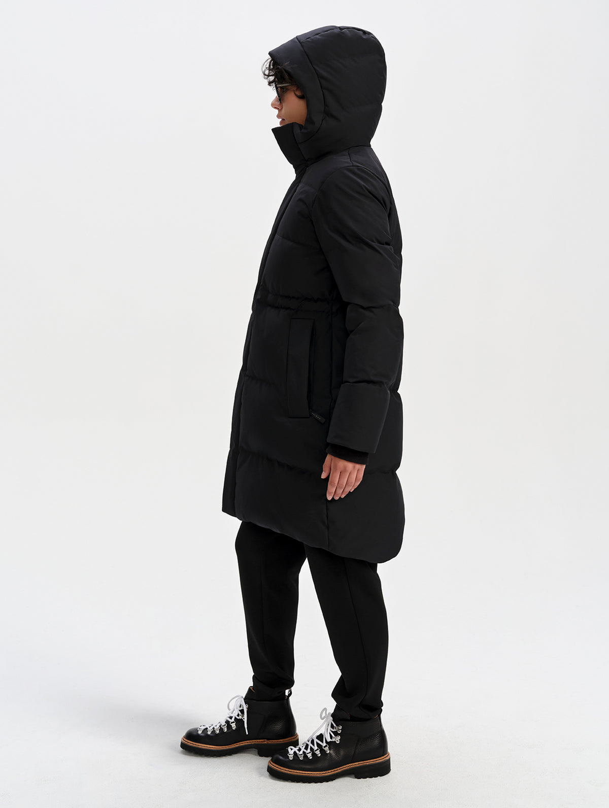 Aria Down Long Parka - Onyx Black