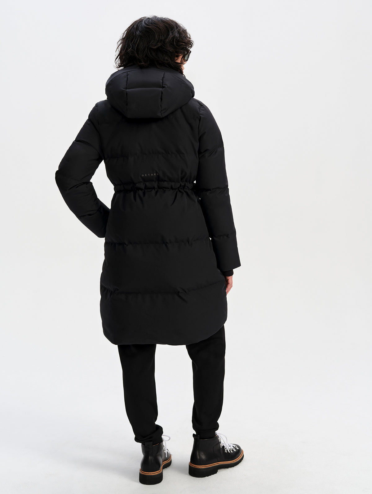 Aria Down Long Parka - Onyx Black