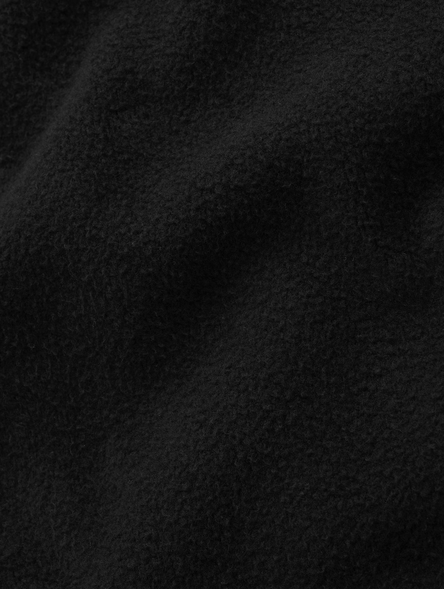 Closeup detailed view of the fabric on the Ayla Crewneck Sweatshirt in Onyx Black from AETHER Apparel.