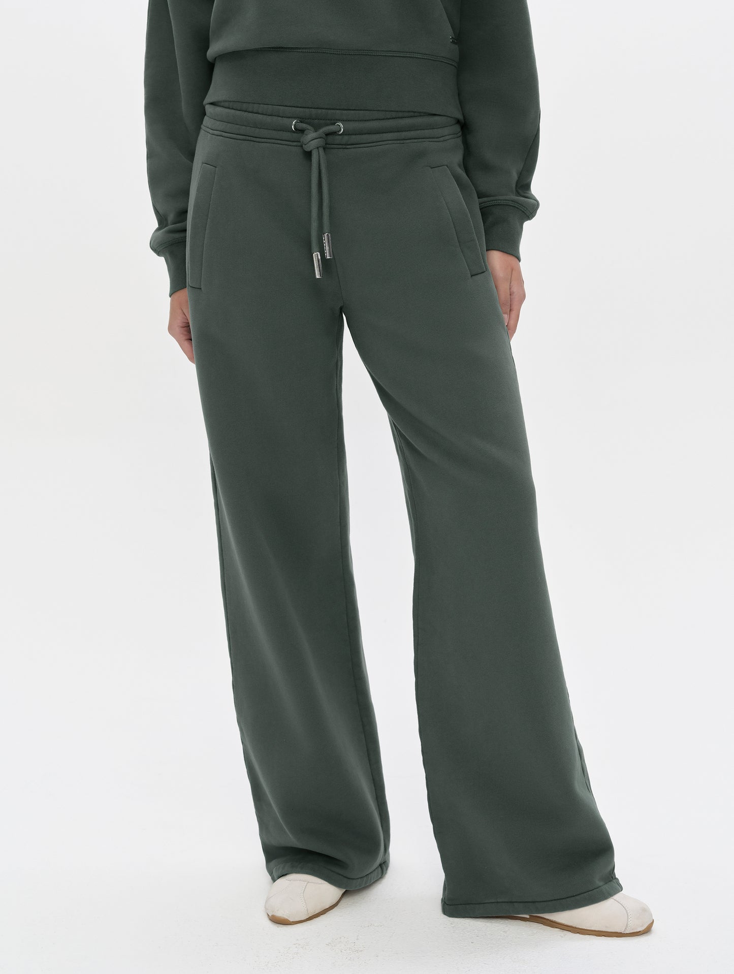 Ayla Wide-Leg Sweatpant - Saville Green