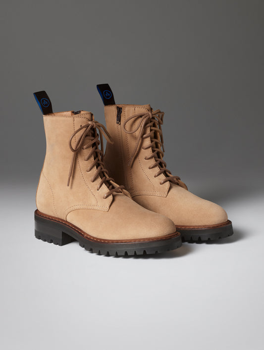 Front angled view of the Crosby Boot in Dark Clay from AETHER Apparel.
