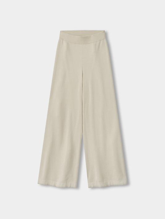 Flat lay view of the Eliana Sweater Pant in Bone from AETHER.