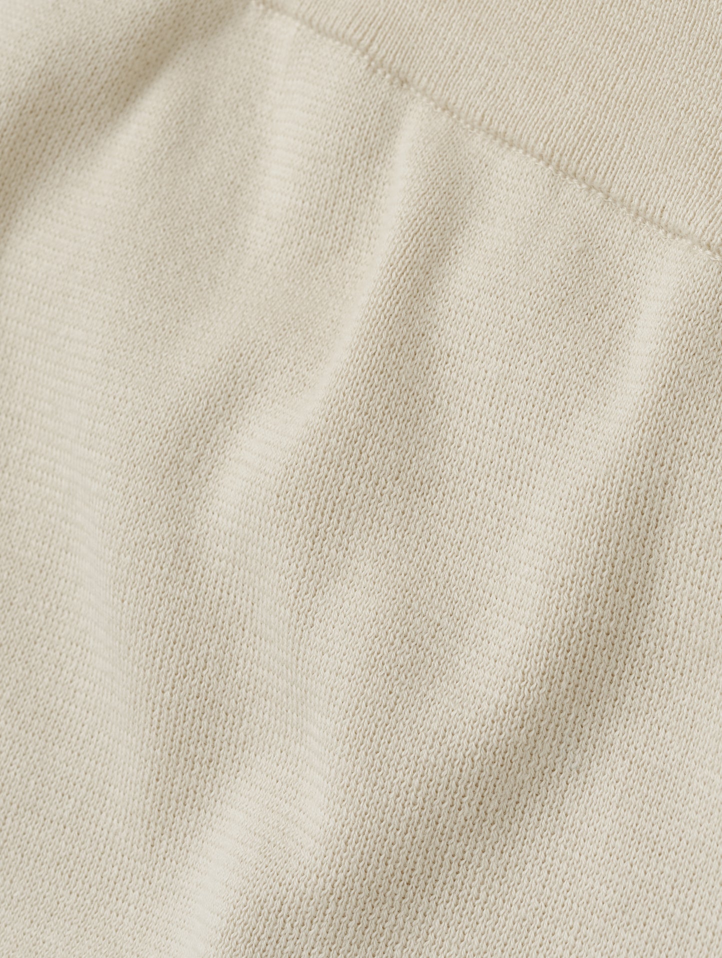 Closeup detailed view of the fabric on the Eliana Sweater Pant in Bone from AETHER Apparel.