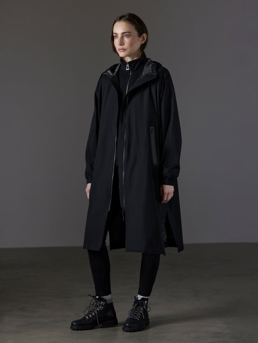 Kite Packable Rain Poncho - Onyx Black