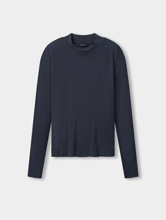 Flat lay view of the Legacy Long-Sleeve Shirt in Total Eclipse from AETHER Apparel.