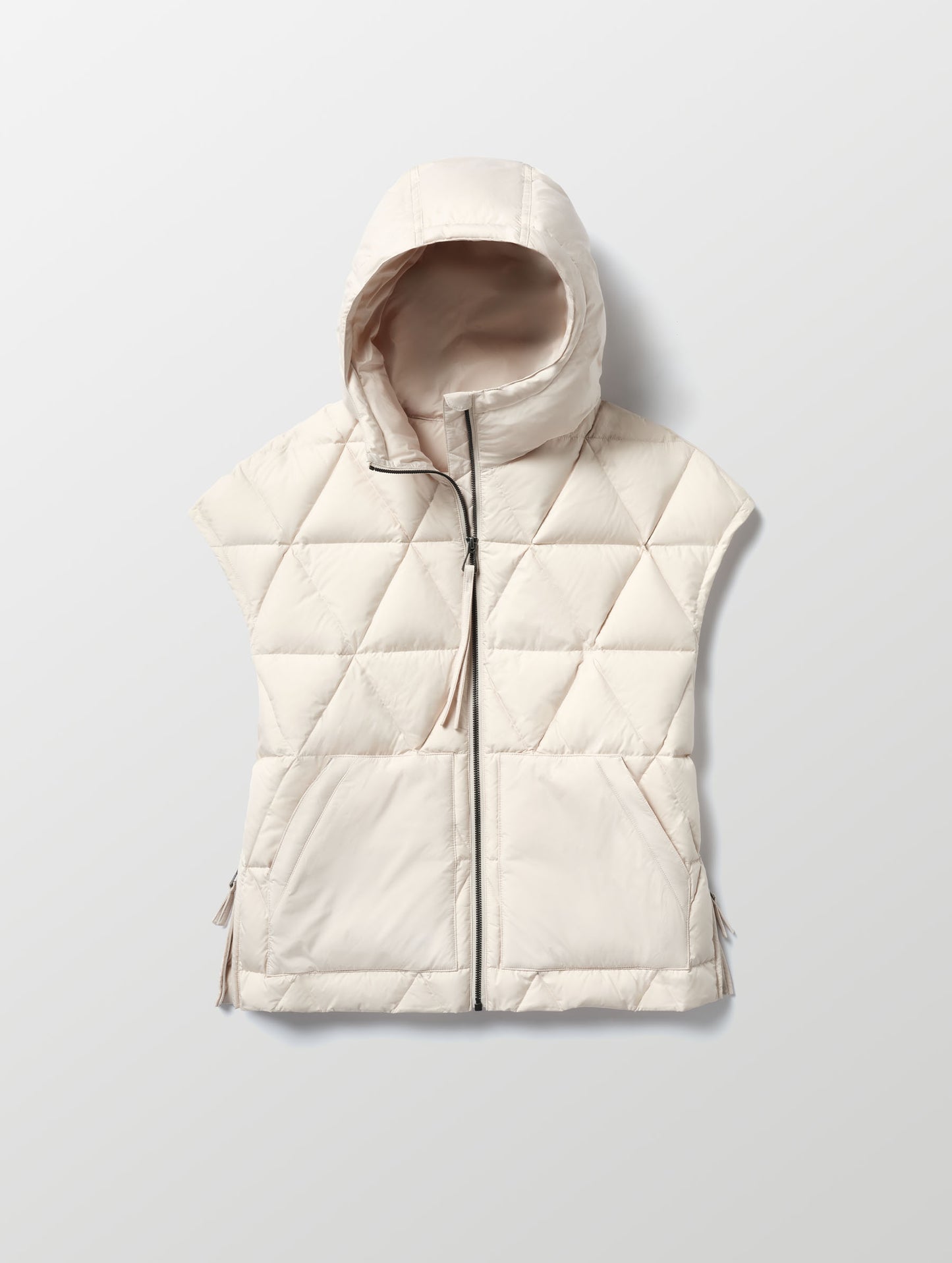 Flat lay image of Mailen Oversized Vest in Bone White from AETHER Apparel.