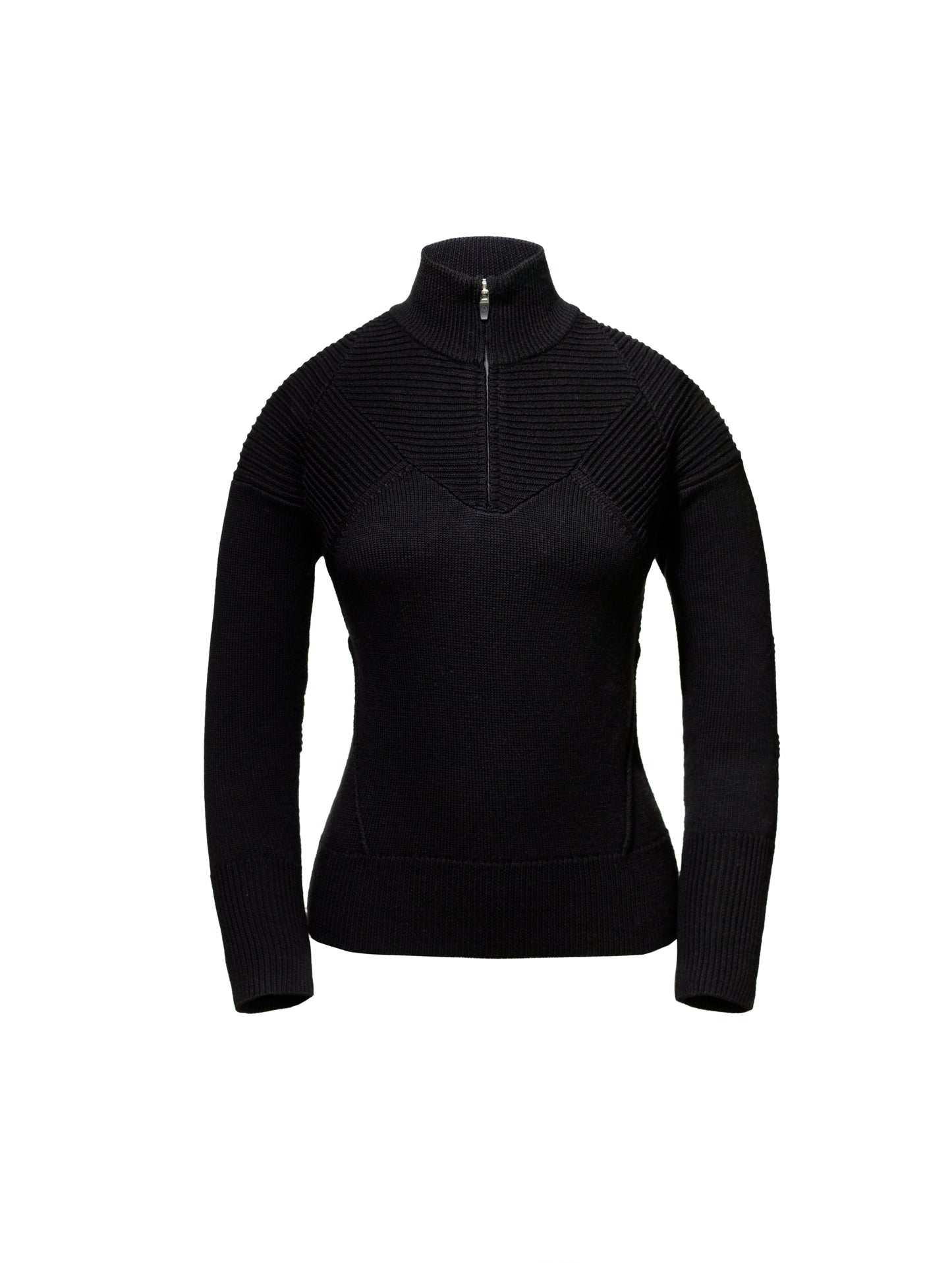 W Merino Half-Zip Sweater - Jet Black