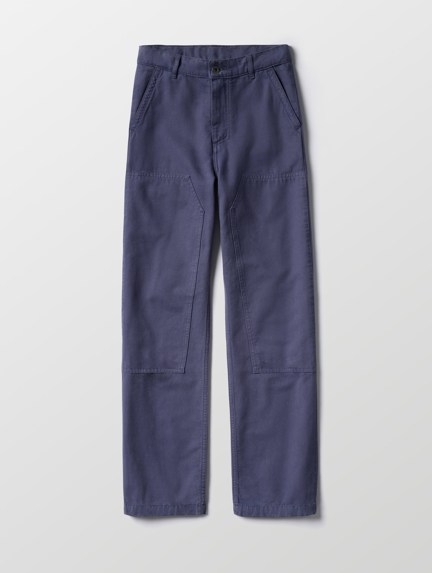 Flat lay of the Natalie Utility Pant in Portal Blue from AETHER Apparel.