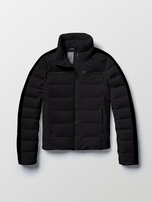 Flat lay of the Nordic Jacket 2.0 in Onyx Black from AETHER Apparel.