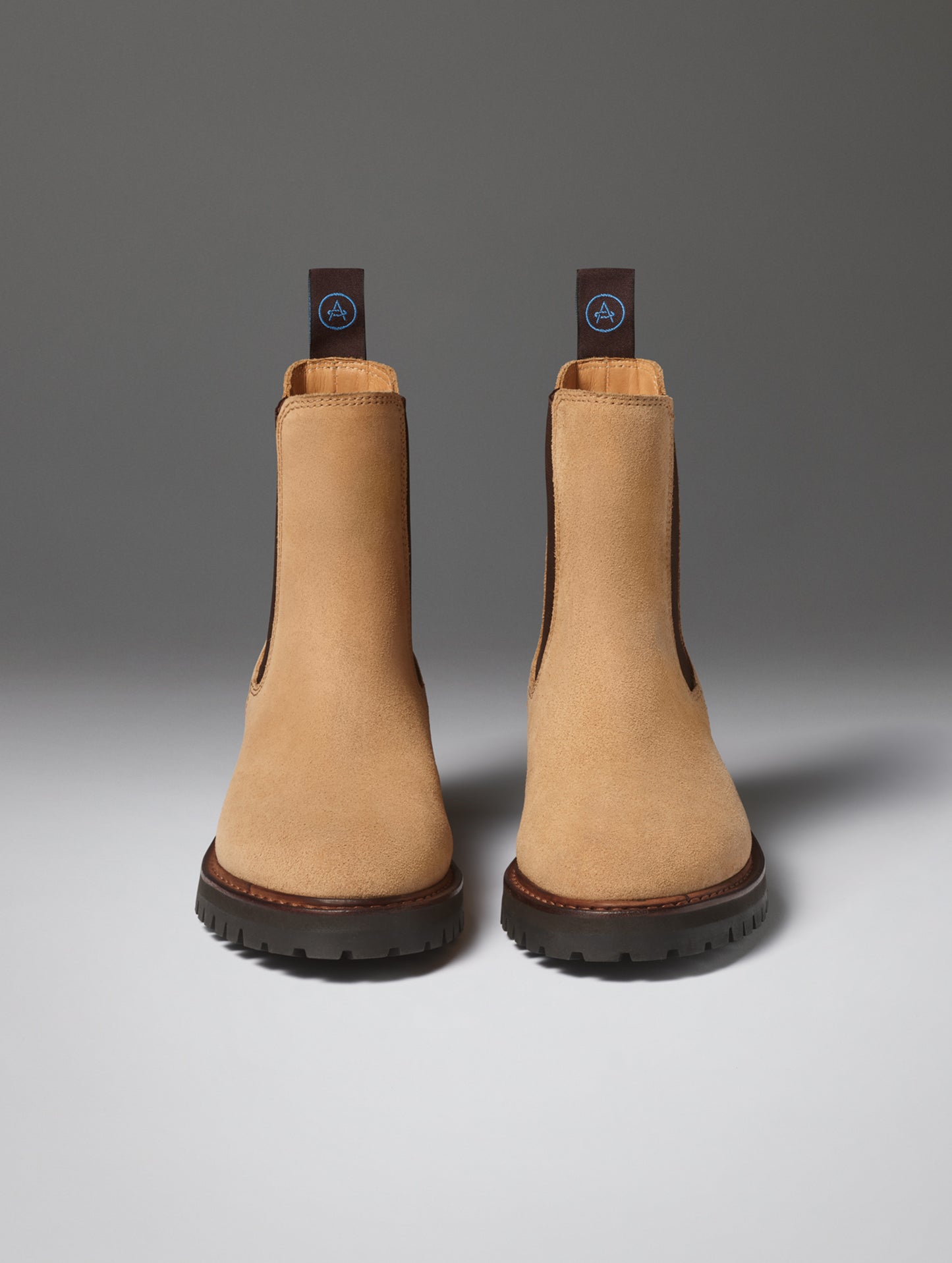 Front view of the Reign Chelsea Boot in Dark Clay from AETHER Apparel.