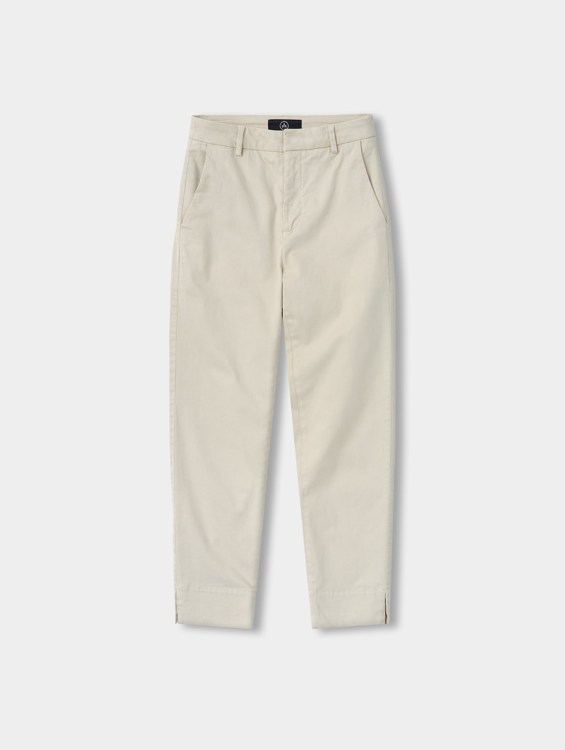 Flat lay view of the Rhy Straight Leg Pant in Bone from AETHER.