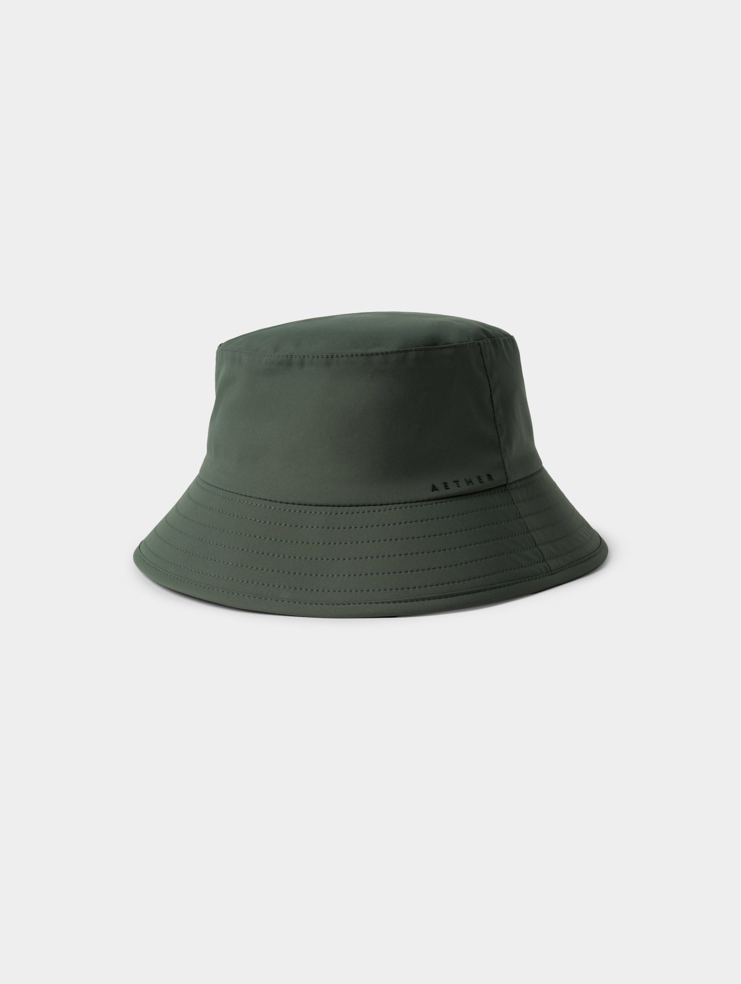 Flat lay view of the Wallace Bucket Hat in Saville Green from AETHER Apparel.