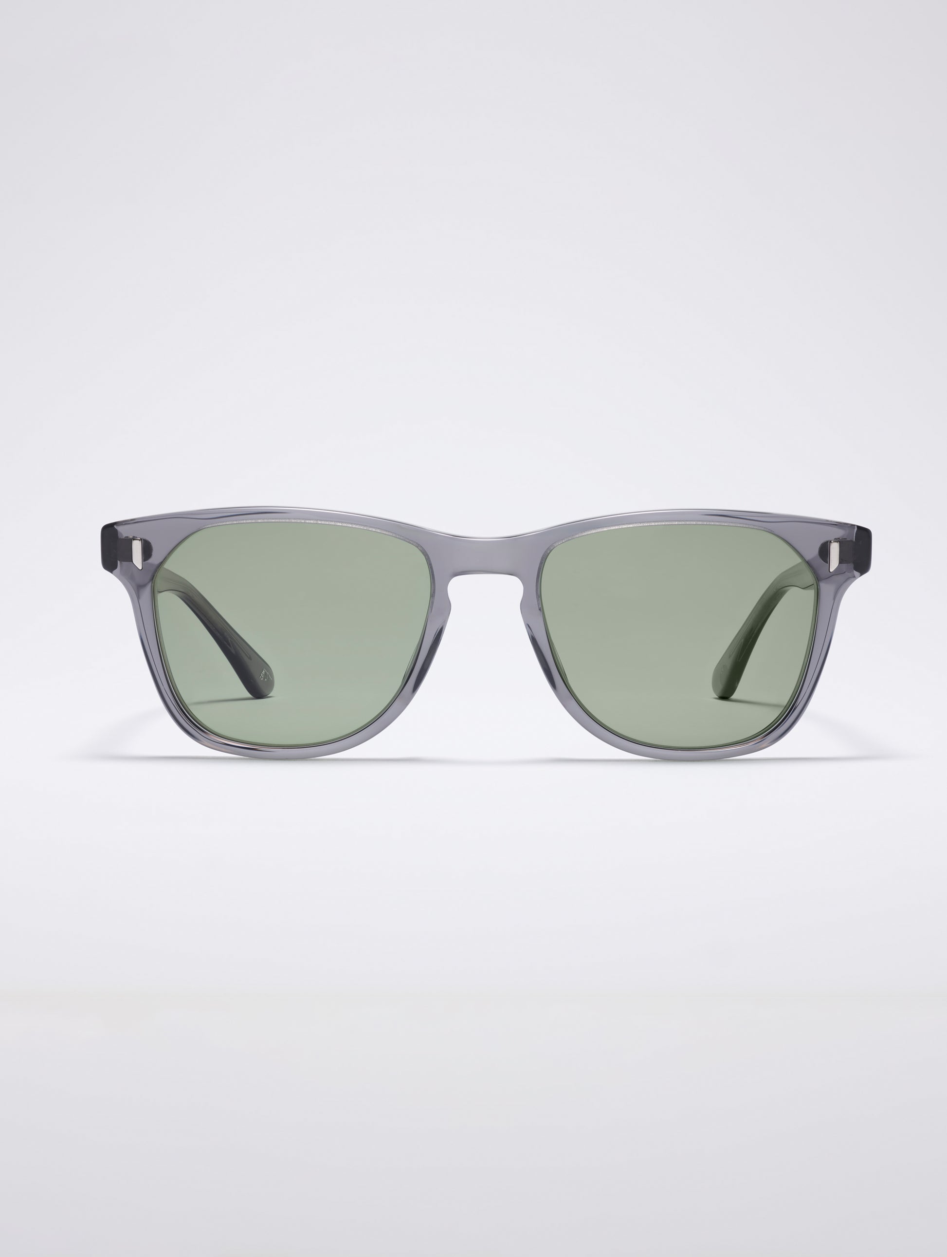 Front view of Yosemite Sunglass in transparent Grey with Grey Lens from AETHER Apparel.