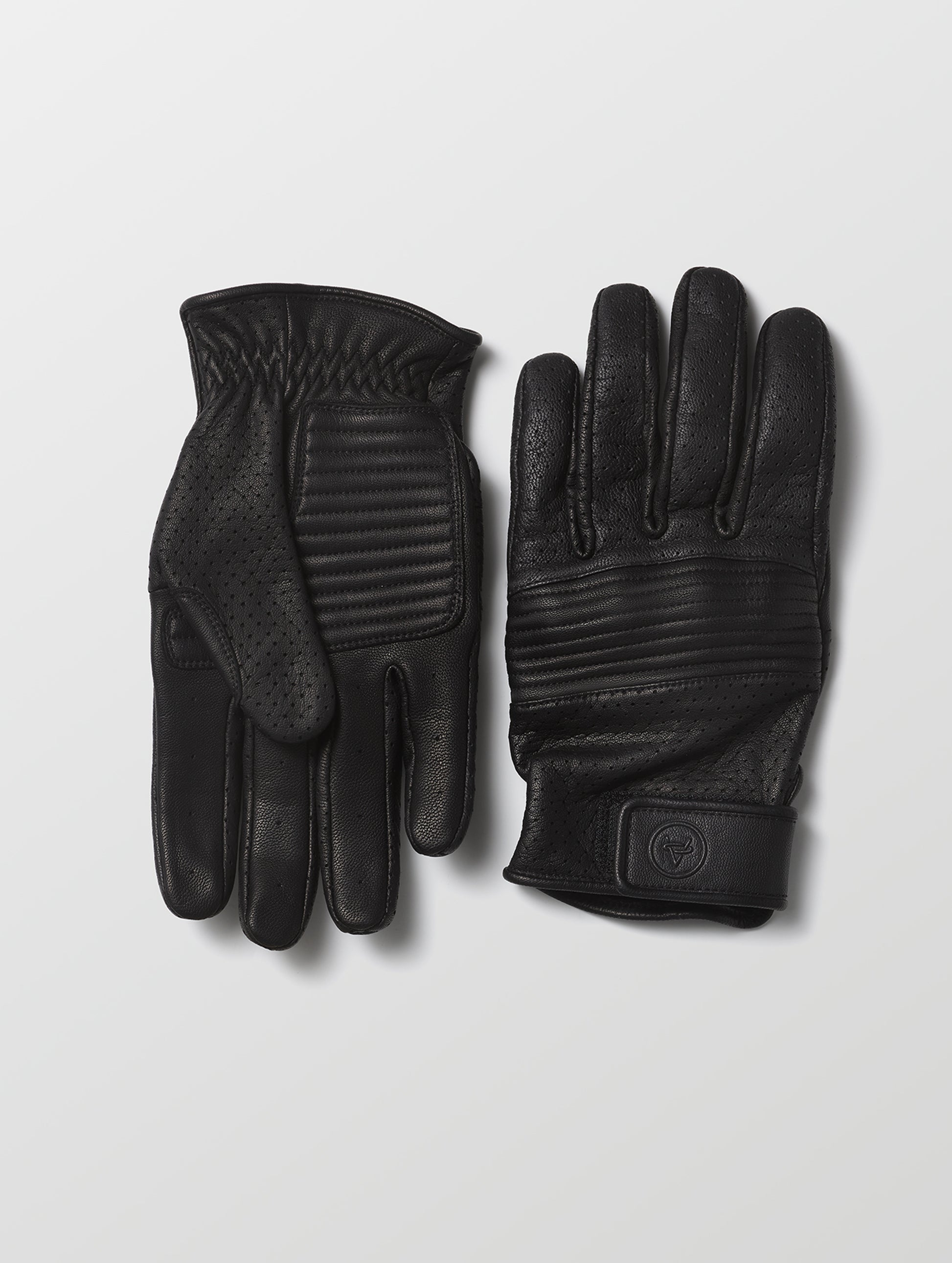 Pair of black motorcycle gloves from AETHER Apparel