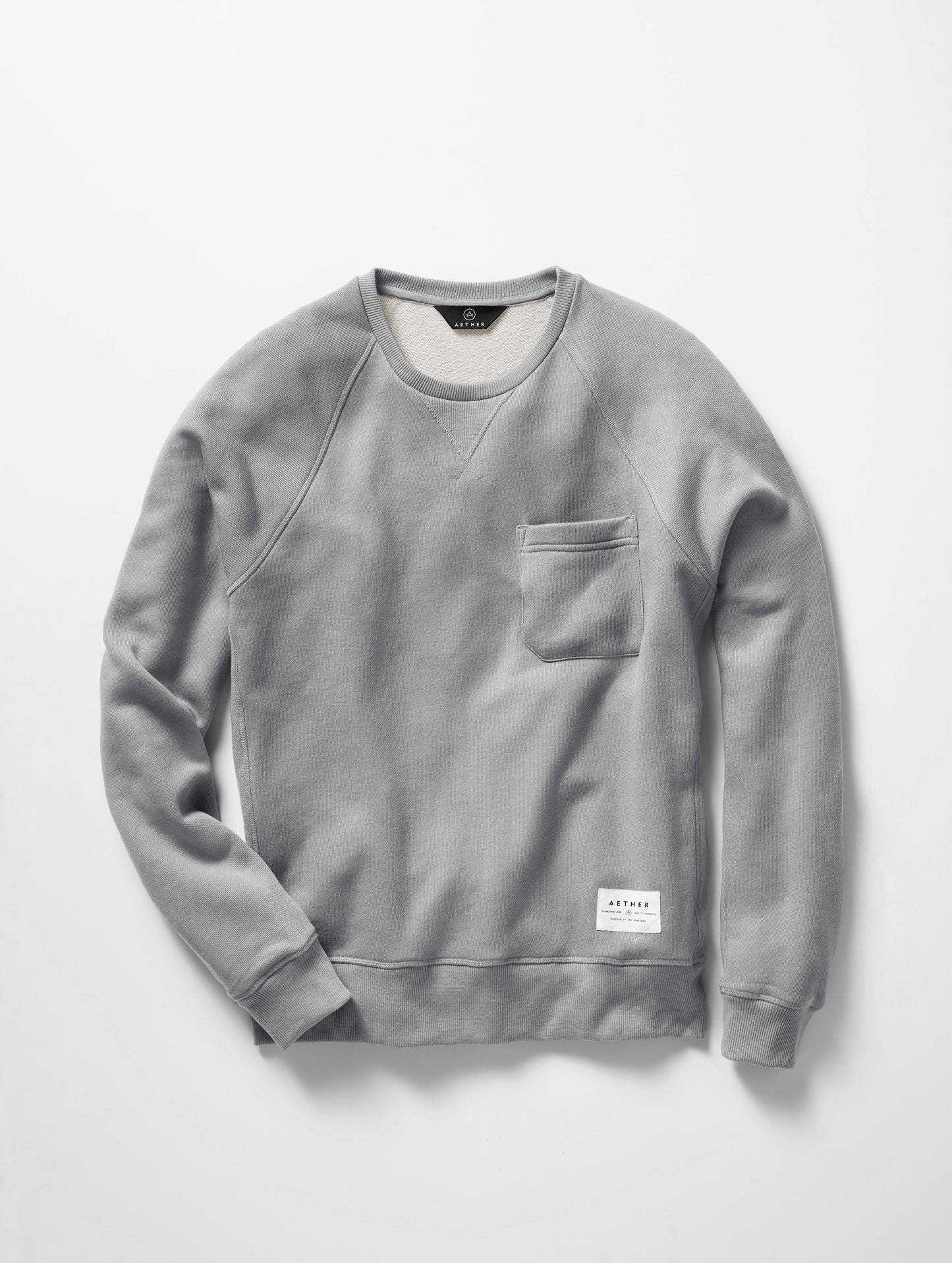grey crew neck with pocket for men