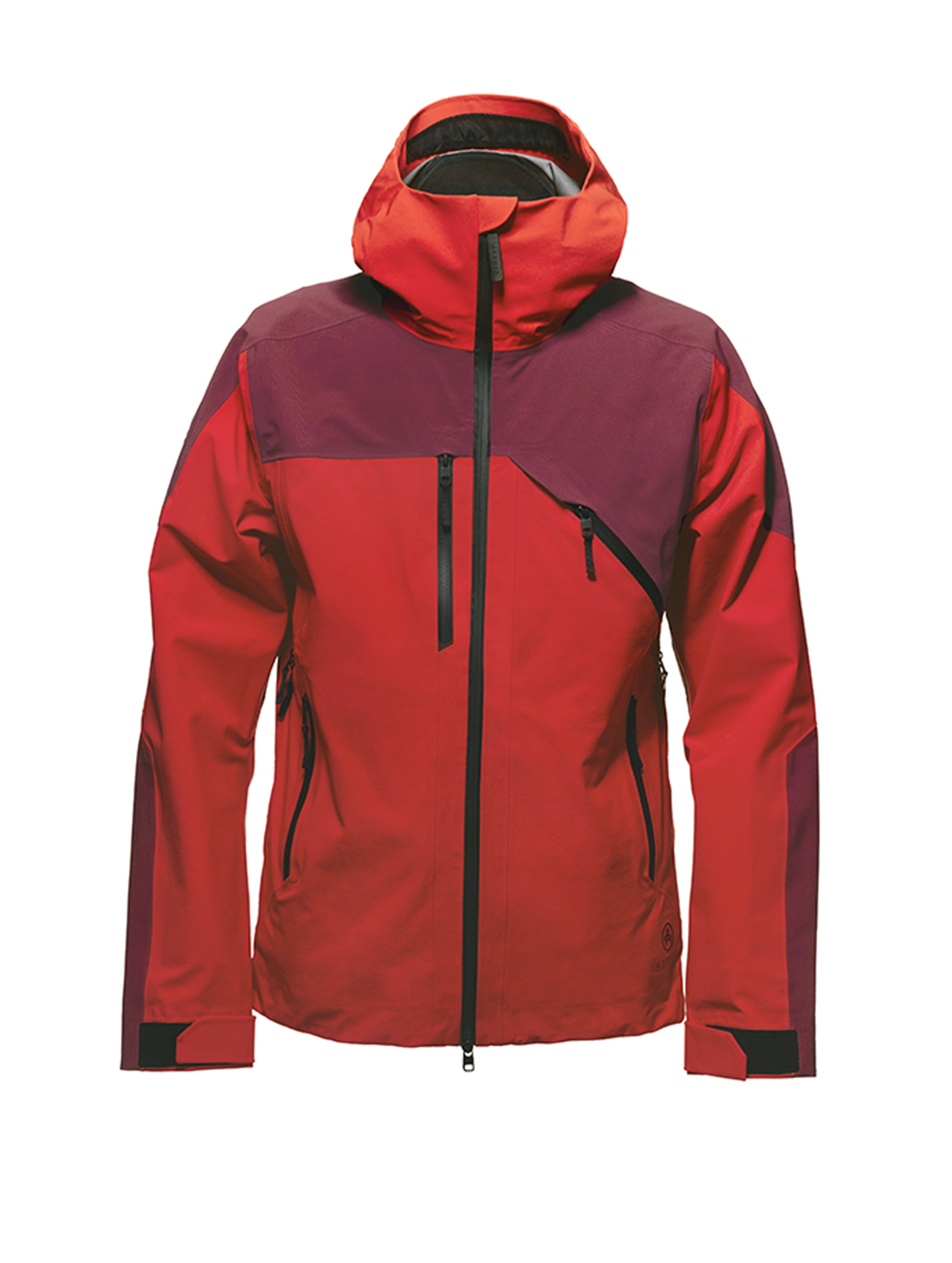 Isolated view of men's red Fusion Shell from AETHER Apparel.