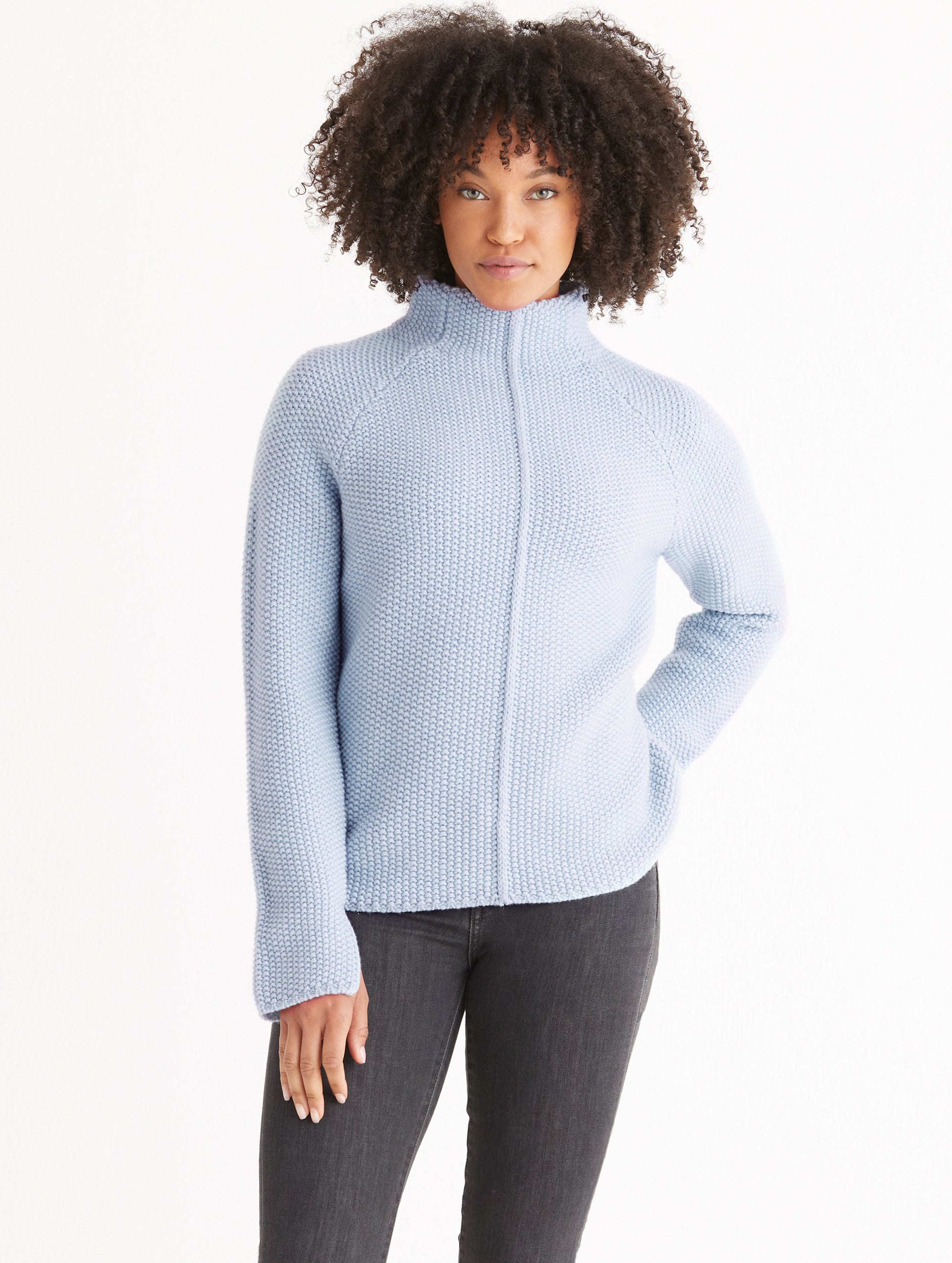 blue sweater for women from Aether Apparel
