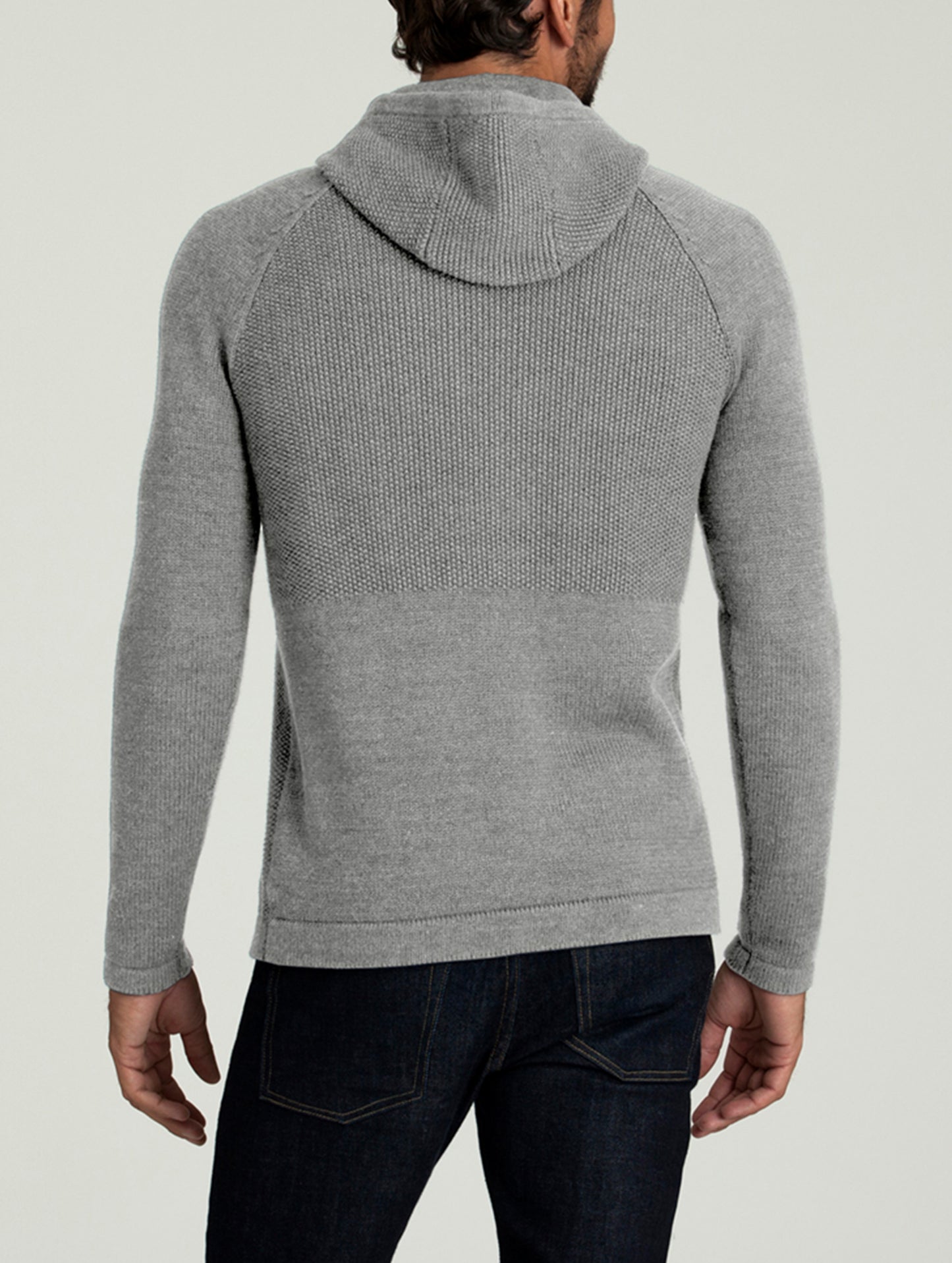 grey hooded sweater for men